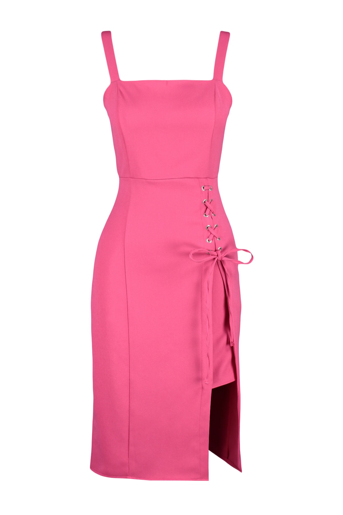 Trendyol Fuchsia Eyelet Rochie țesută detaliată țesută