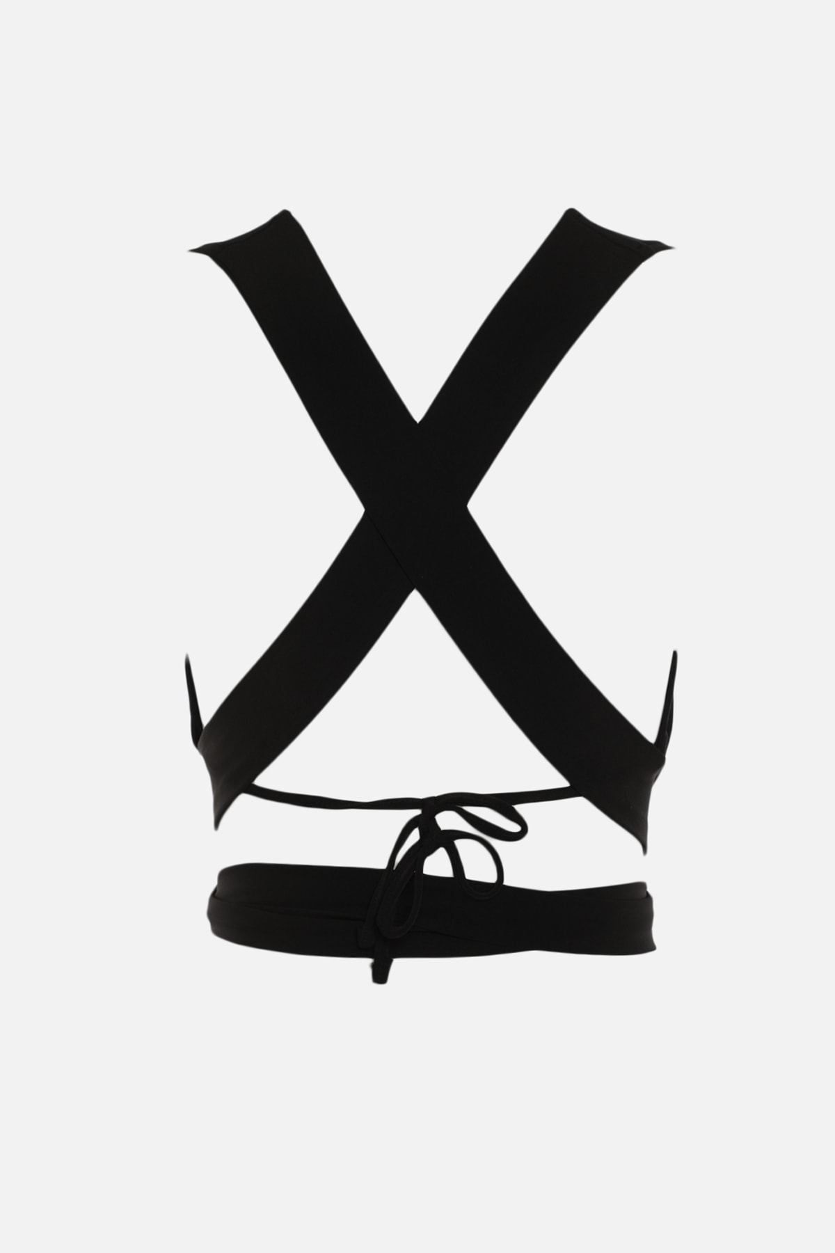 Trendyol Black Crop Knitted Tie Blouse