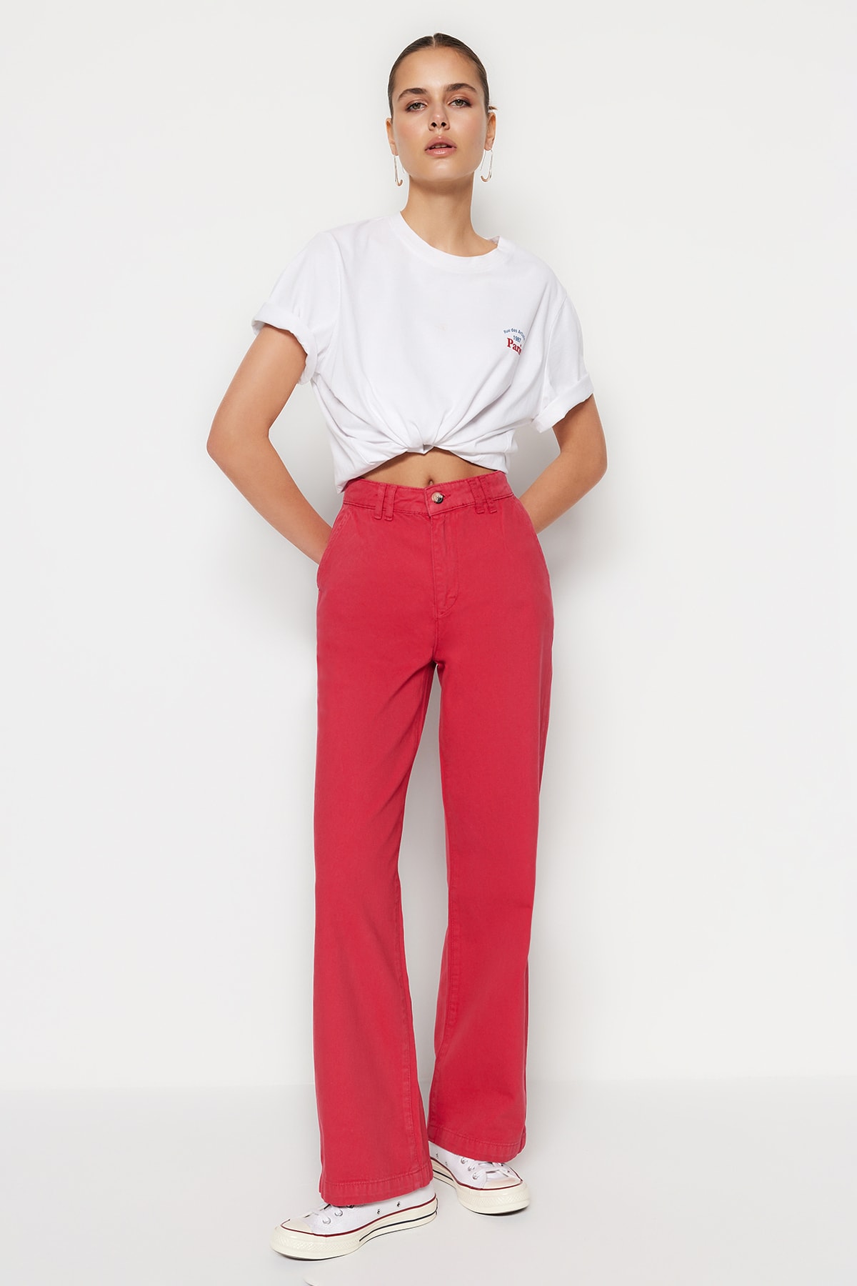 Trendyol Jeans - Pink - Wide leg