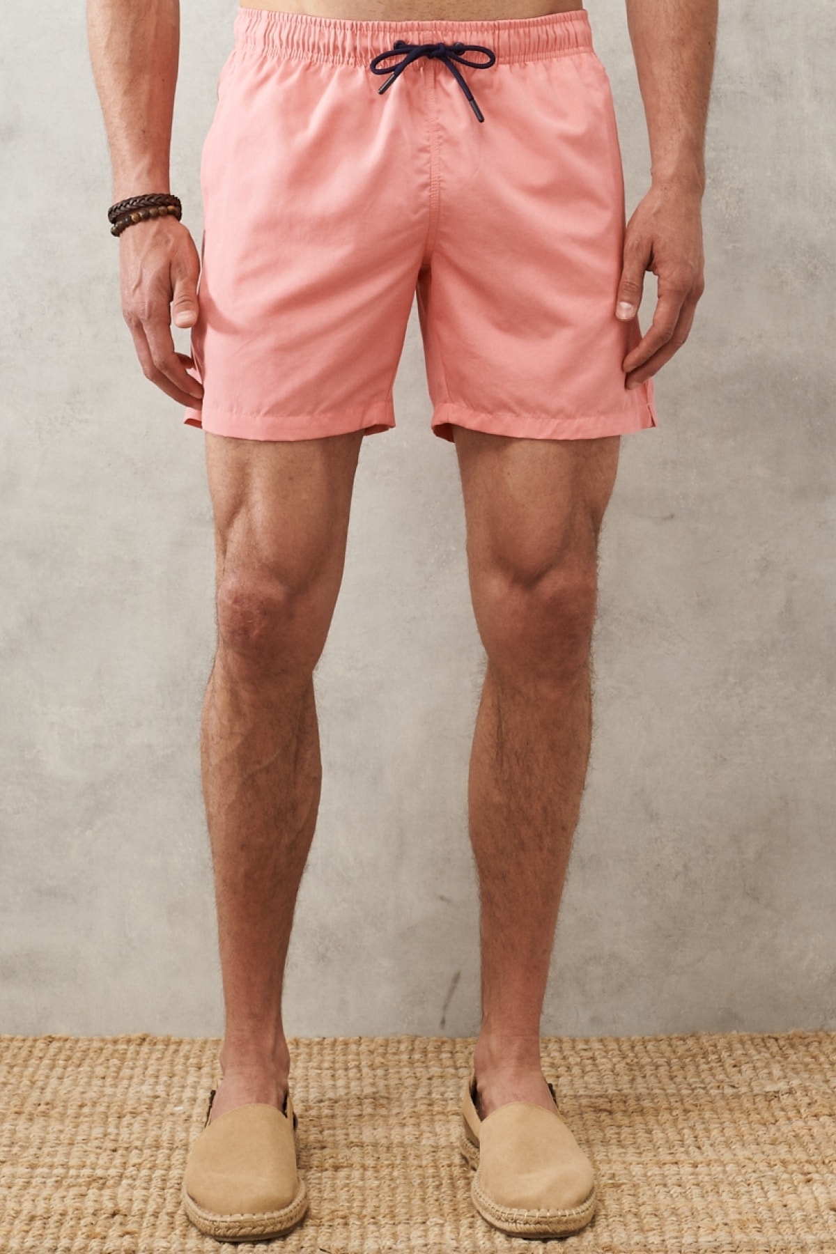 Levně AC&Co / Altınyıldız Classics Men's Pink Standard Fit Quick Dry Swimwear Marine Shorts.
