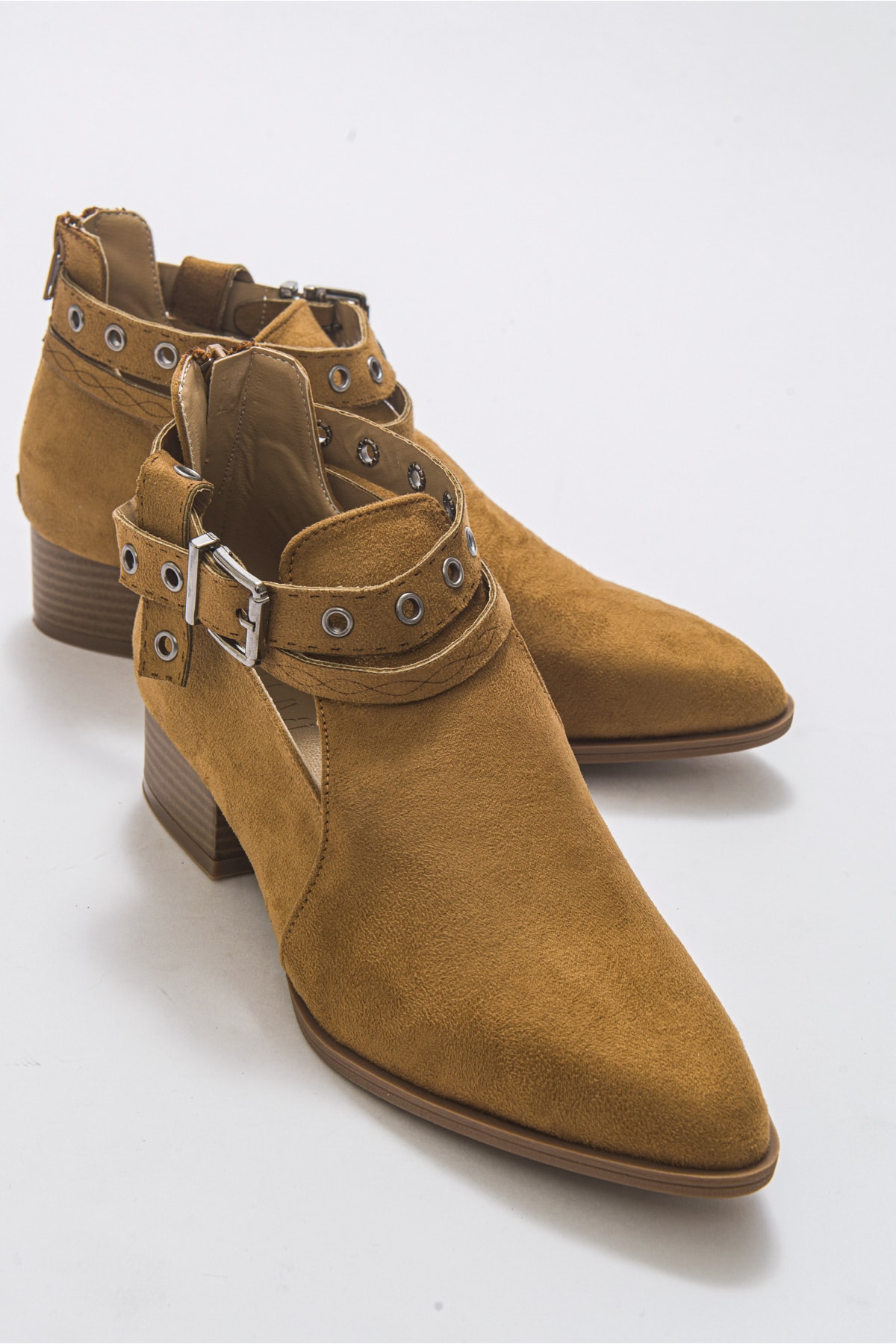 Levně LuviShoes 11 Women's Camel Suede Boots