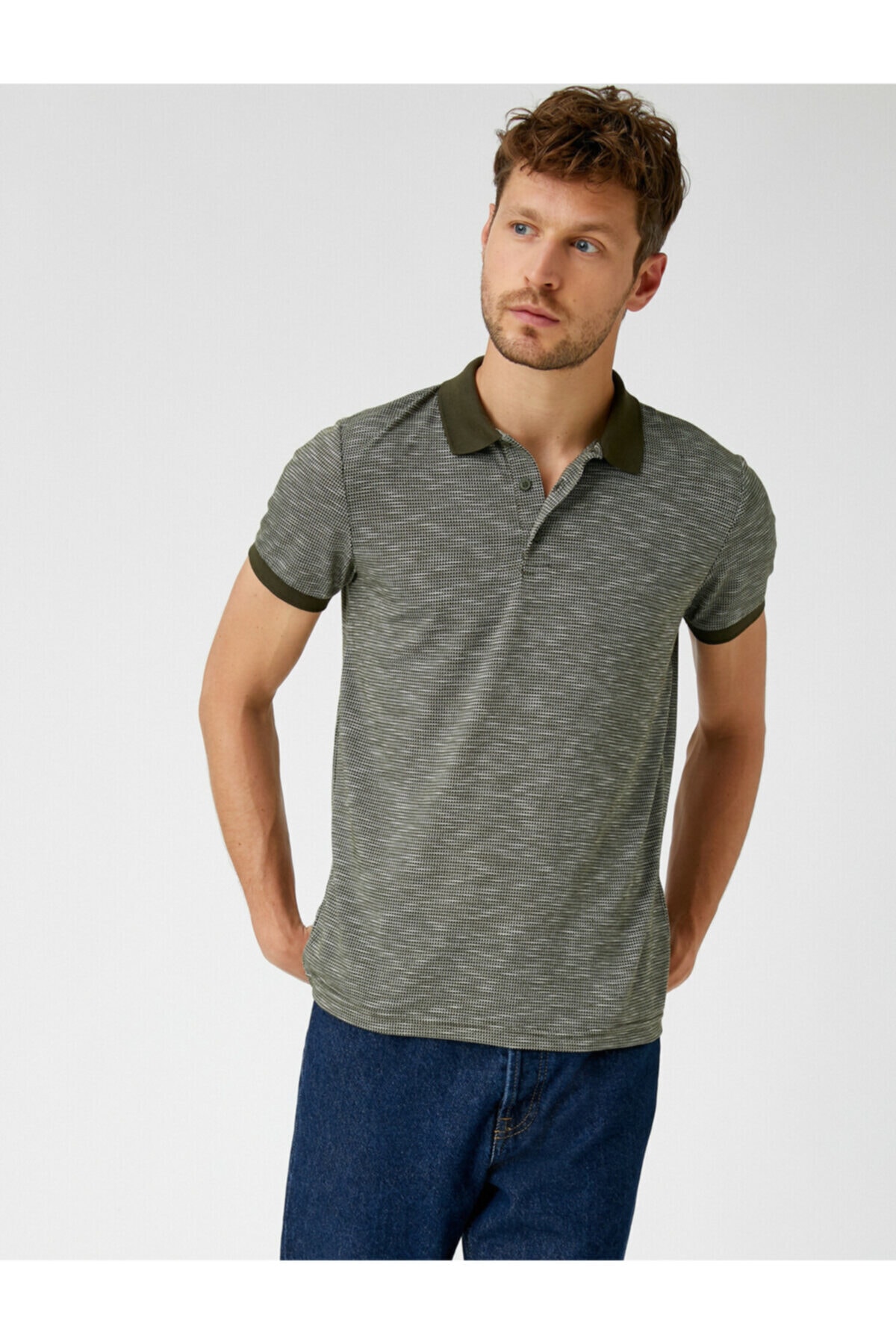 Koton Polo tričko - šedá - Regular fit