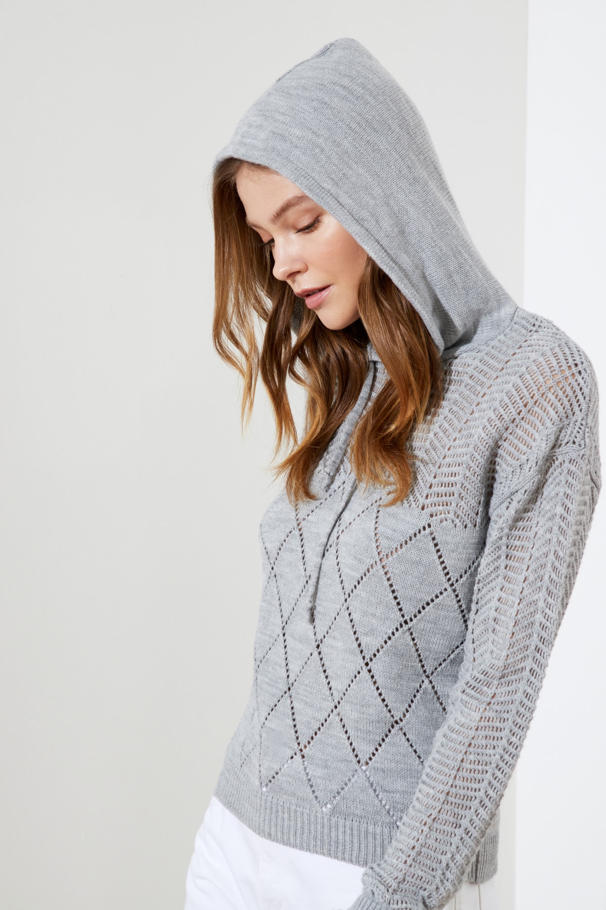 hooded knitwear