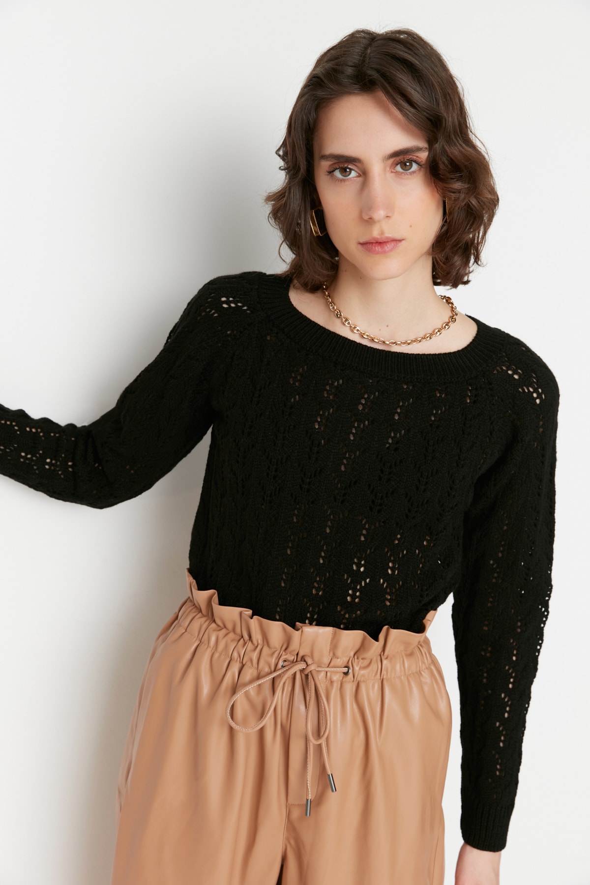 Trendyol Sweater - Black - Regular fit