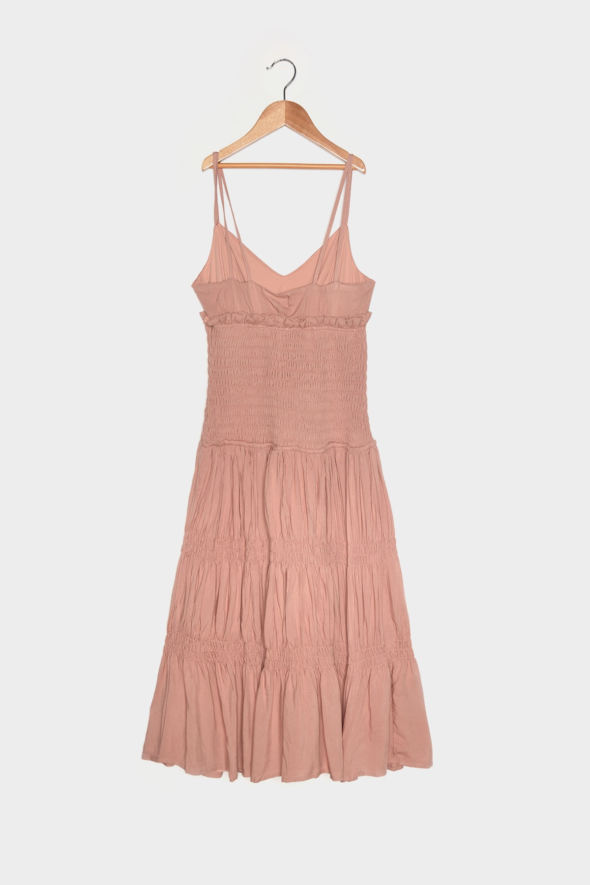 Trendyol Roz Gipeled Ruffle Rochie