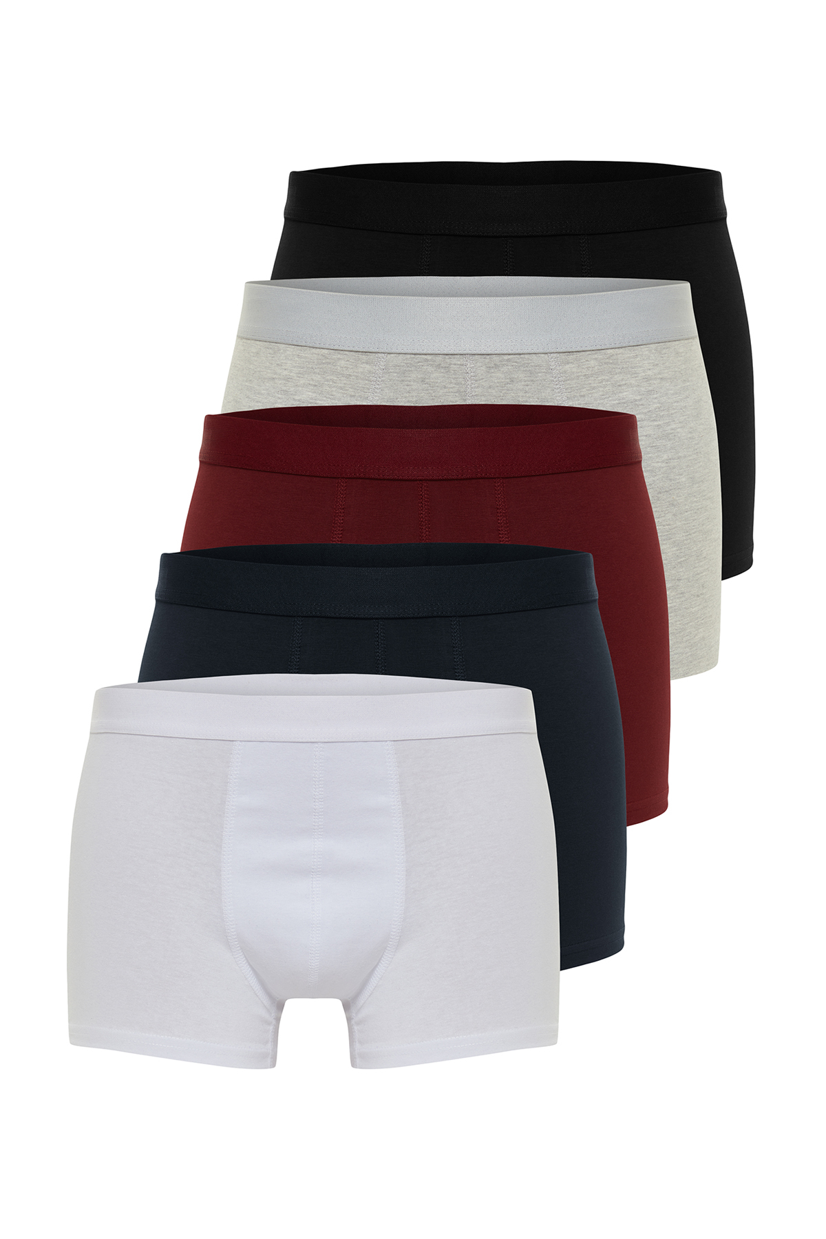 Trendyol Multicolored Multicolored Basic 5 Pack Cotton Boxers