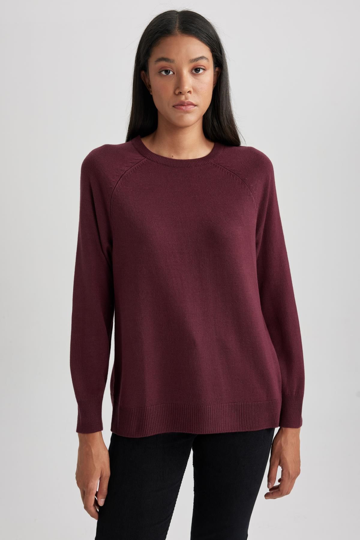 DEFACTO Relax Fit Crew Neck Basic Sweater