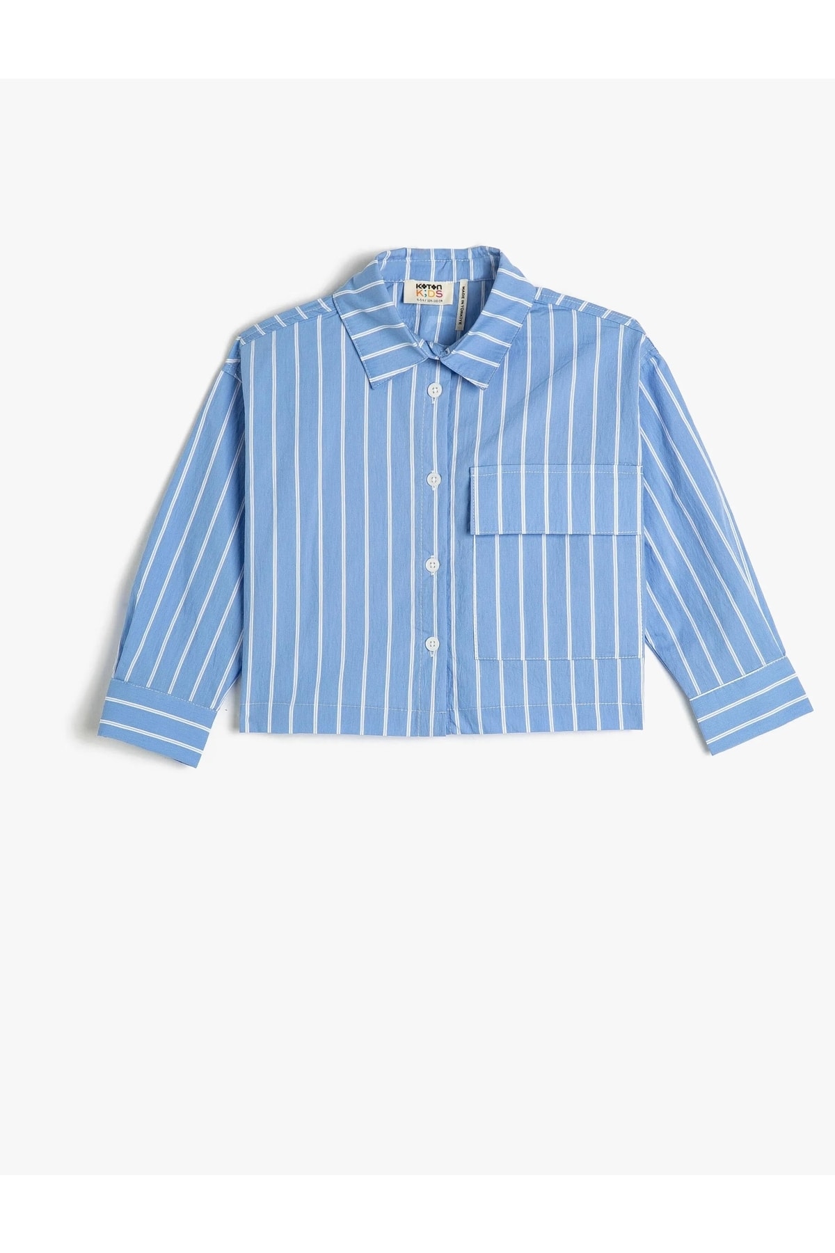 Koton 3skg60098aw Girls' Shirt Blue Striped