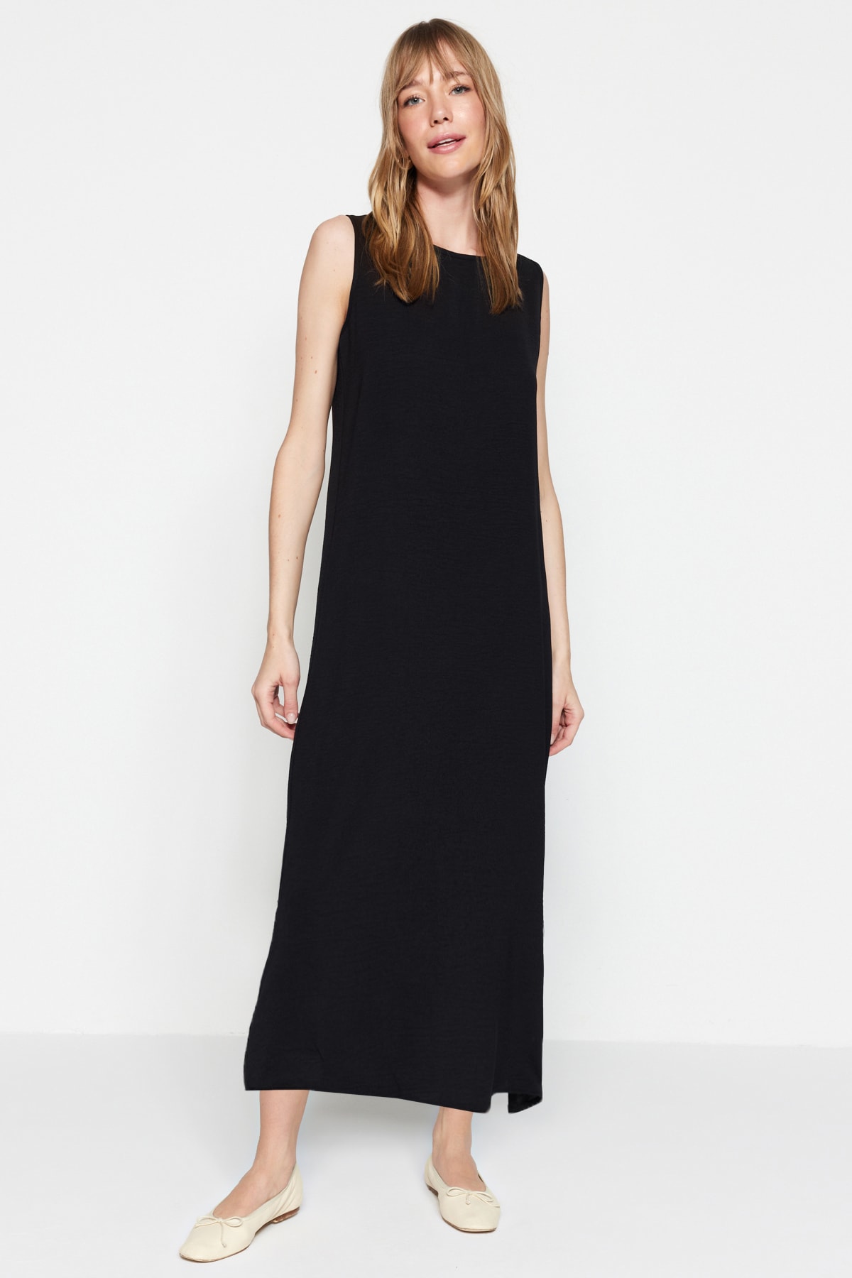 Trendyol negru-bej 2-pack Aerobin lenjerie de corp cu căptușeală țesută rochie