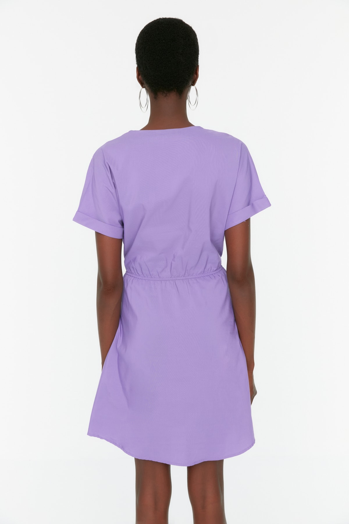 Rochie detaliata Trendyol Purple Tall Tie