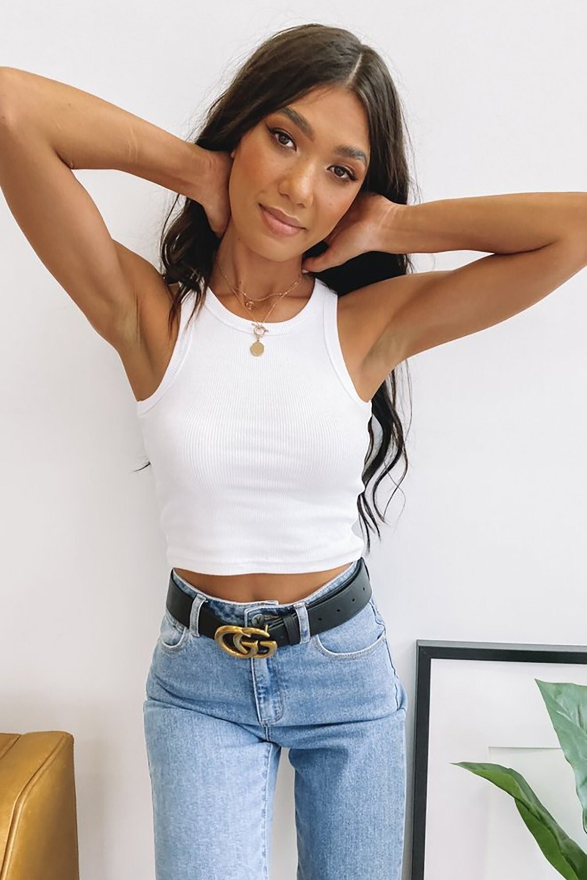 Madmext Mad Girls White Crop Top Mg975
