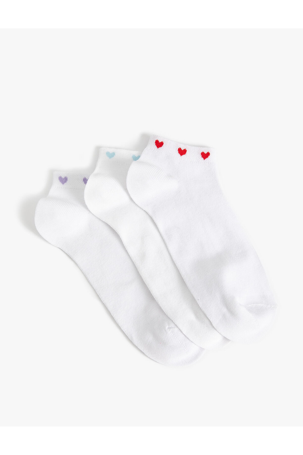 Levně Koton Heart-Hearted 3-Pack Booties Socks Set