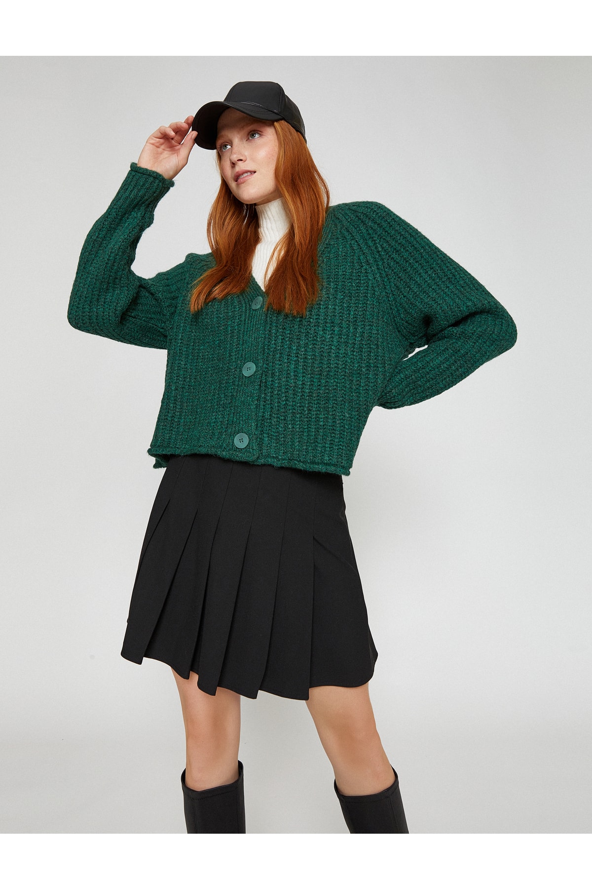 Koton V-Neck Cardigan With Buttons