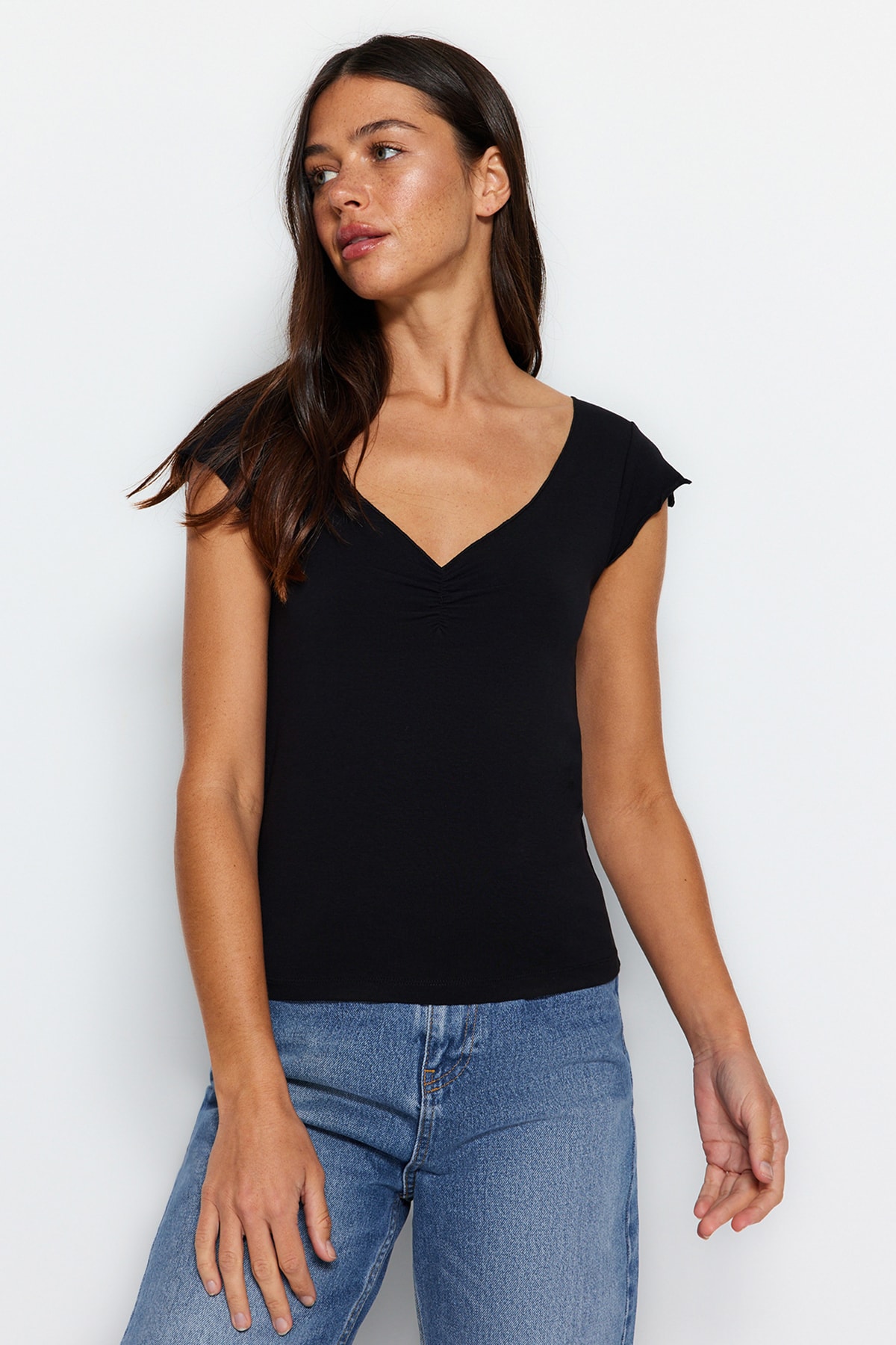 Trendyol Blouse - Black - Slim fit