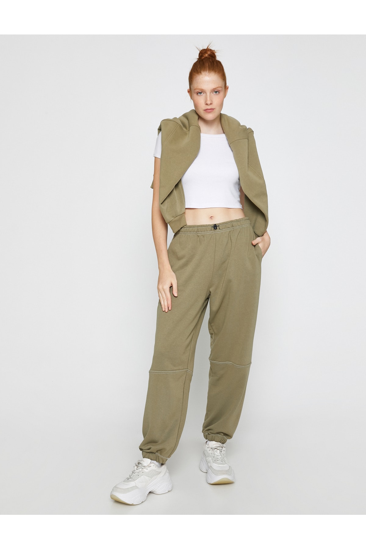 Koton Sweatpants - Khaki - Joggers