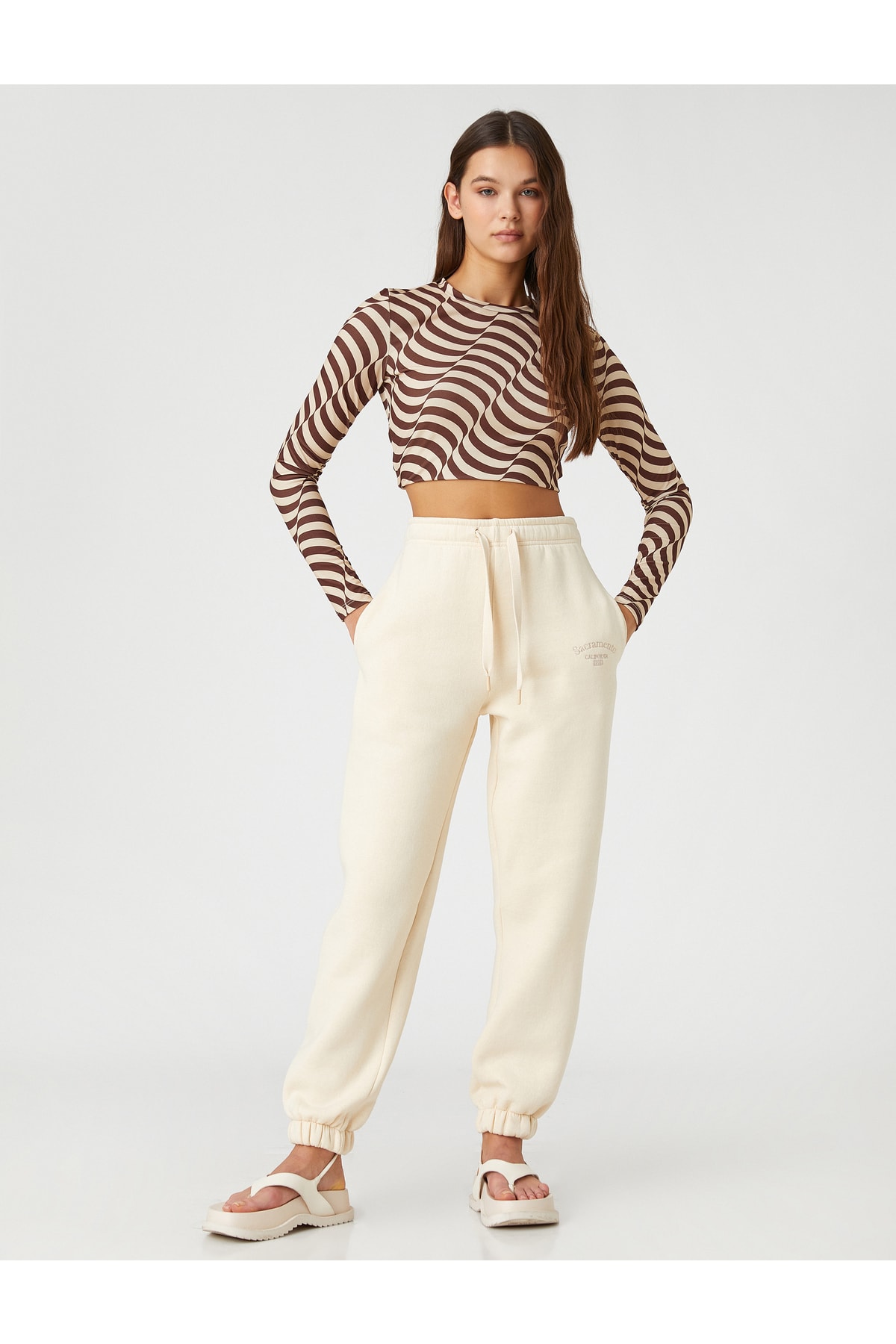 Koton Sweatpants - Ecru - Joggers