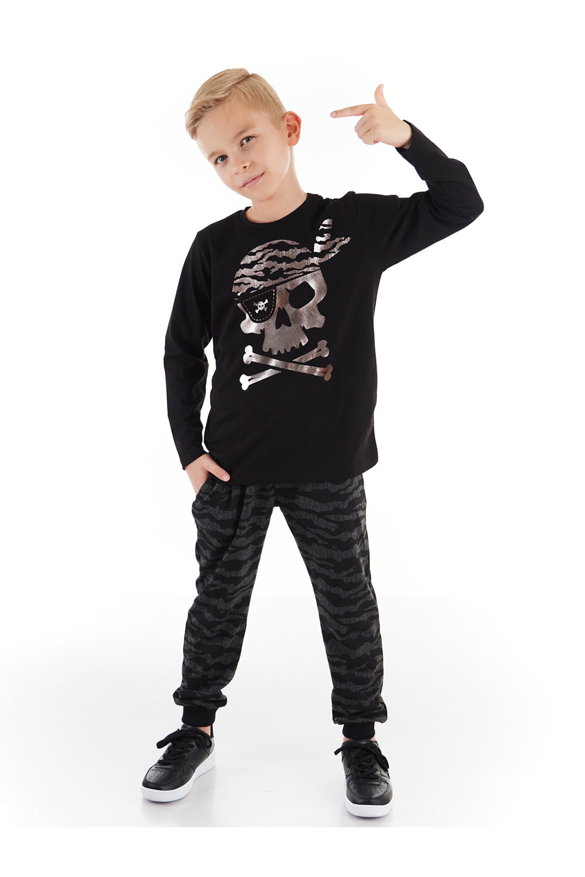 mshb&g Pirate Skull Boy T-shirt Trousers Set