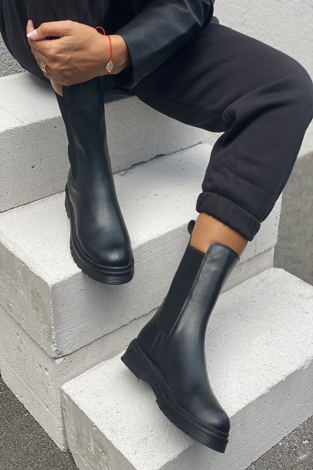 Levně İnan Ayakkabı Women's Boots Black (SOLE 4 CM)
