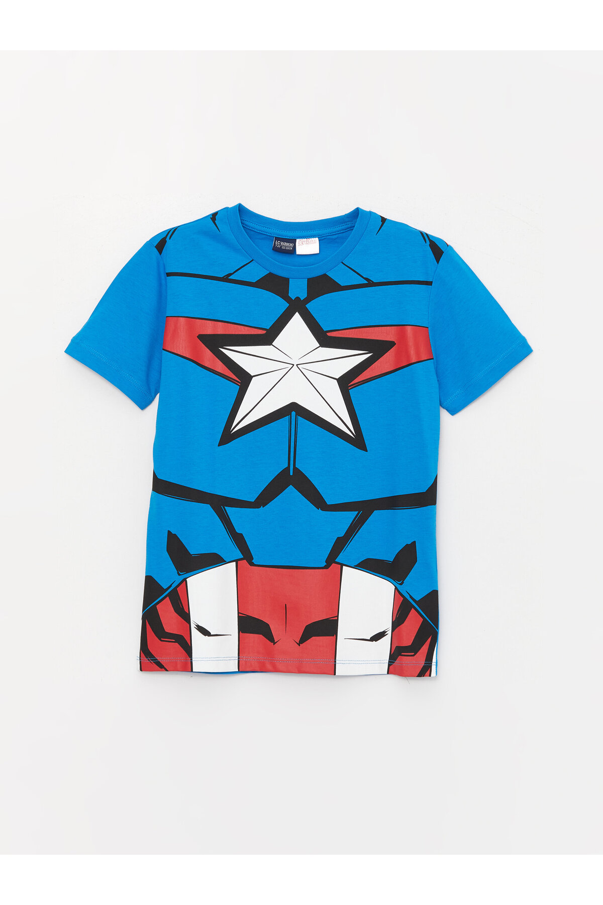 Levně LC Waikiki Boys' Crew Neck Captain America Printed Short Sleeve T-Shirt