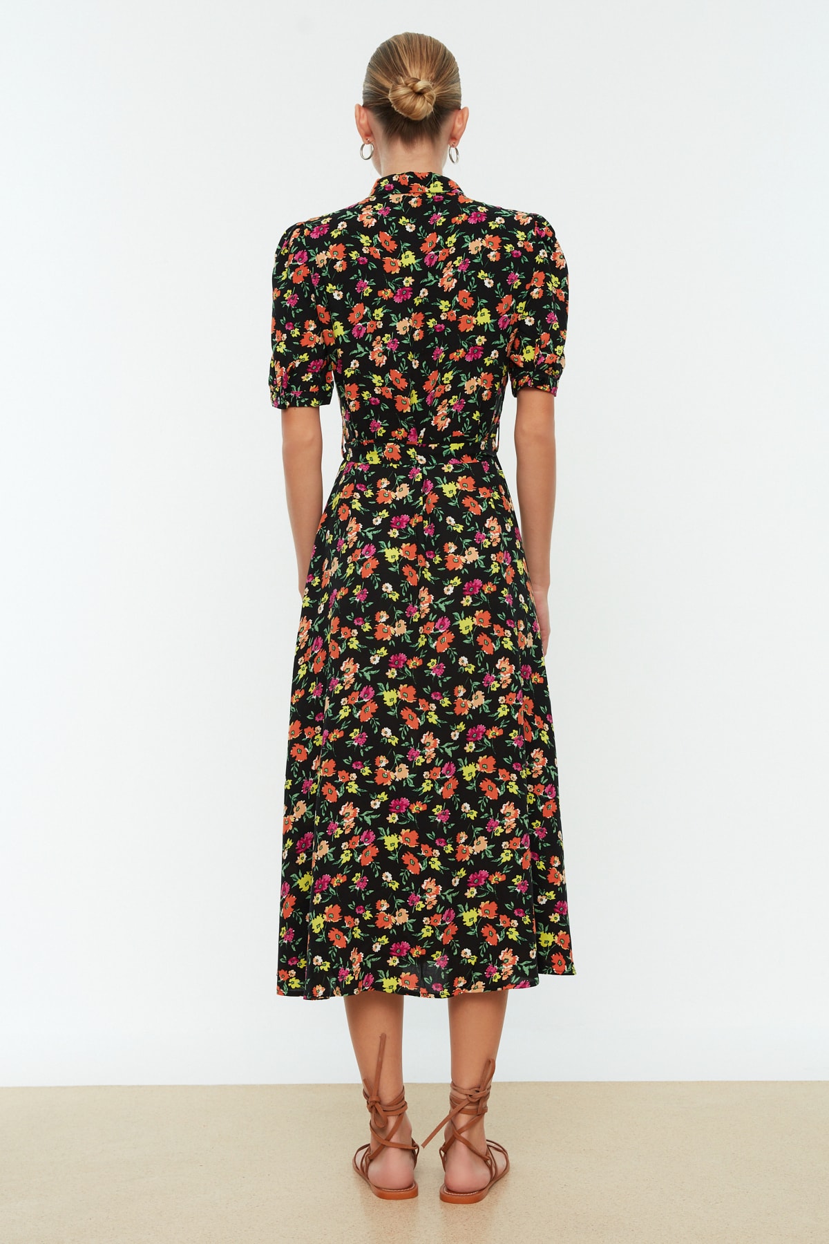 Rochie damă, Trendyol MultiColored BeltEd Shirt Dress