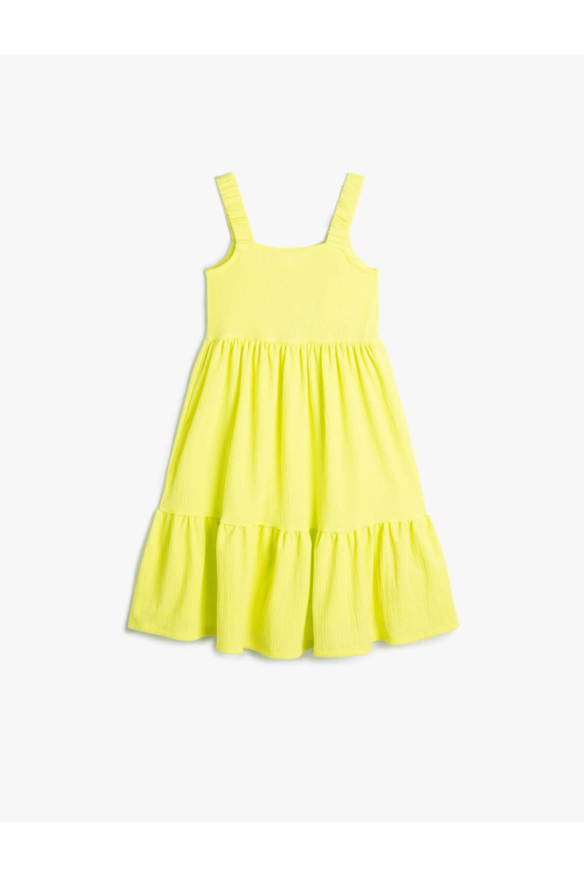 Levně Koton Dress With Thin Straps, Tiered Ruffle Detailed Dress.