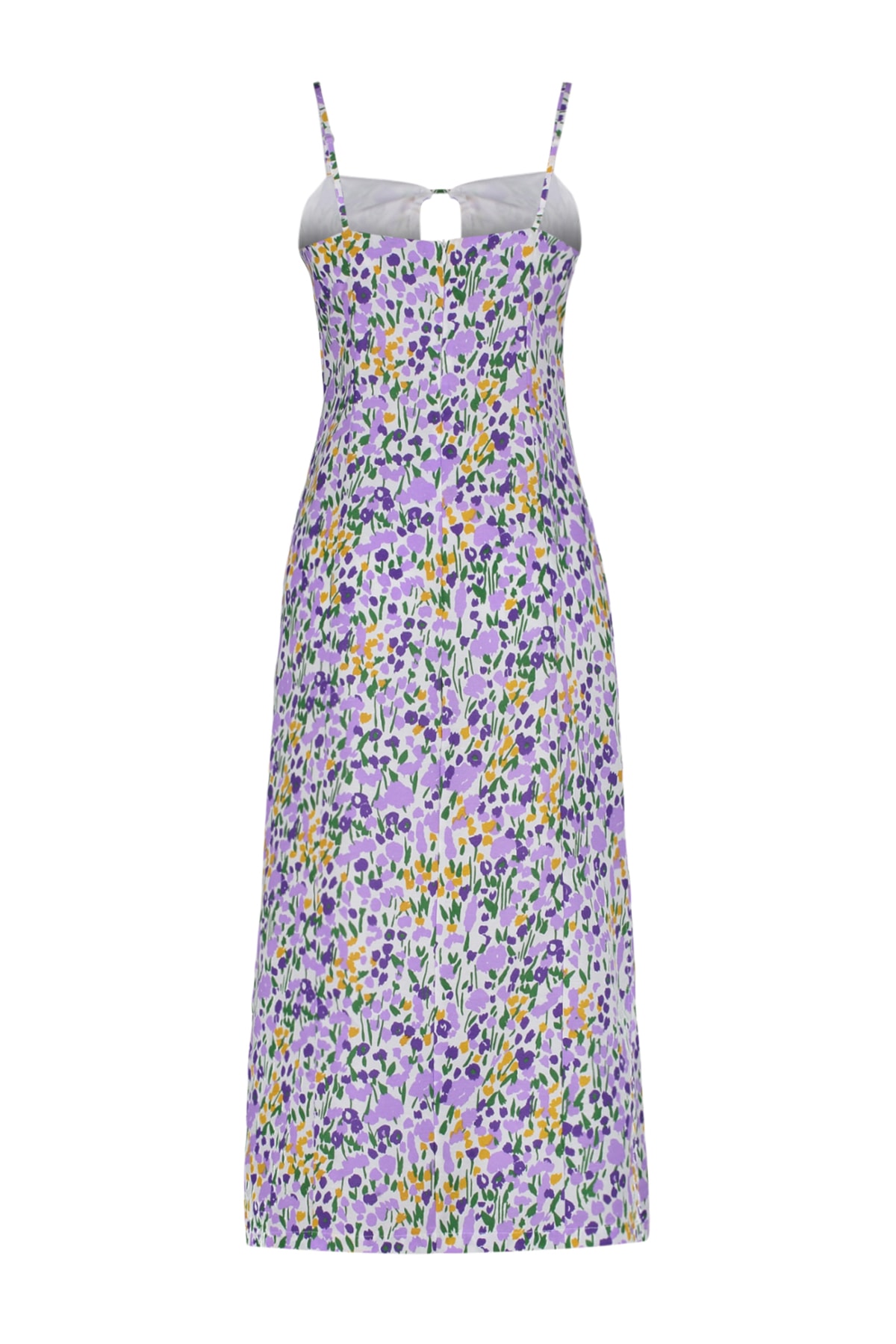 Trendyol Multi Color Midi Fereastră țesută Rochie țesută detaliată