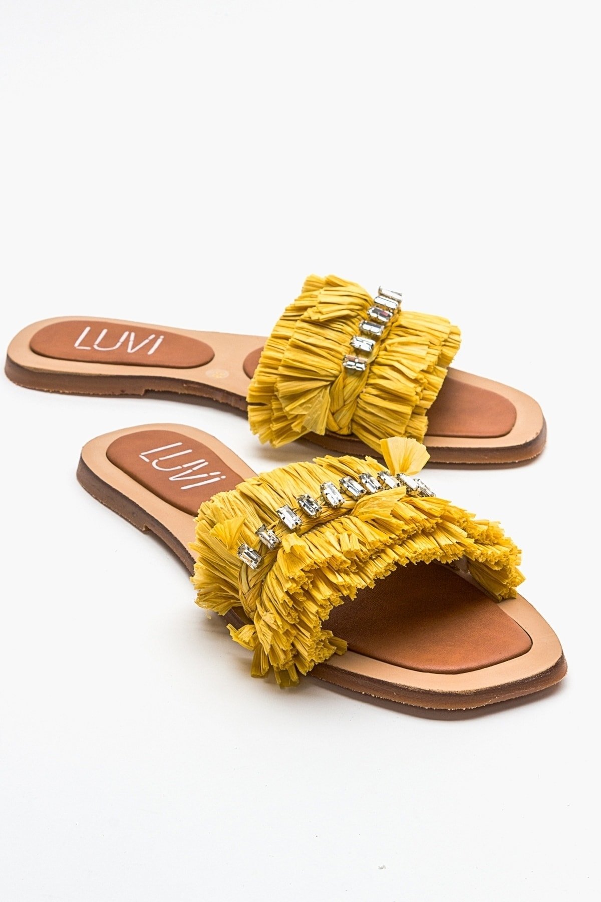 Levně LuviShoes LUPE Yellow Stone Women's Slippers
