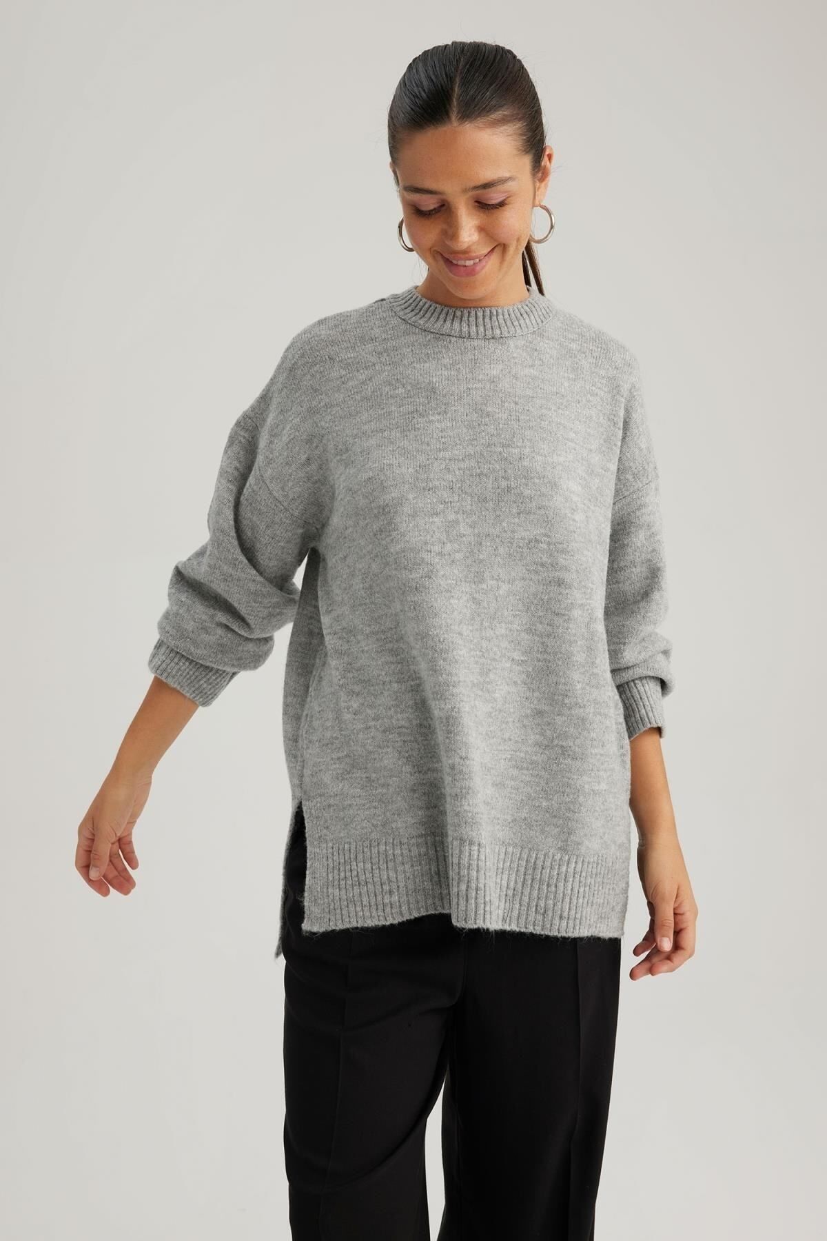 DEFACTO Relax Fit Crew Neck Sweater Tunic