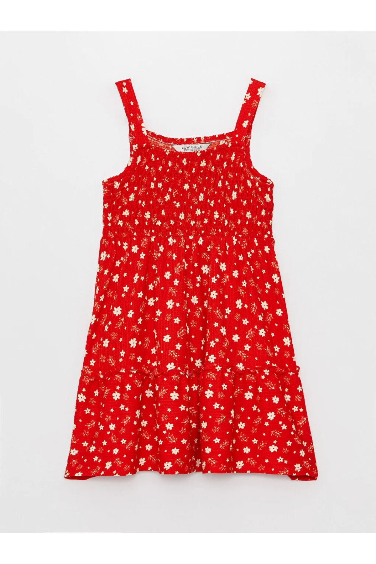 LC Waikiki Lcw Kids Square Collar Patterned Girls' Dress