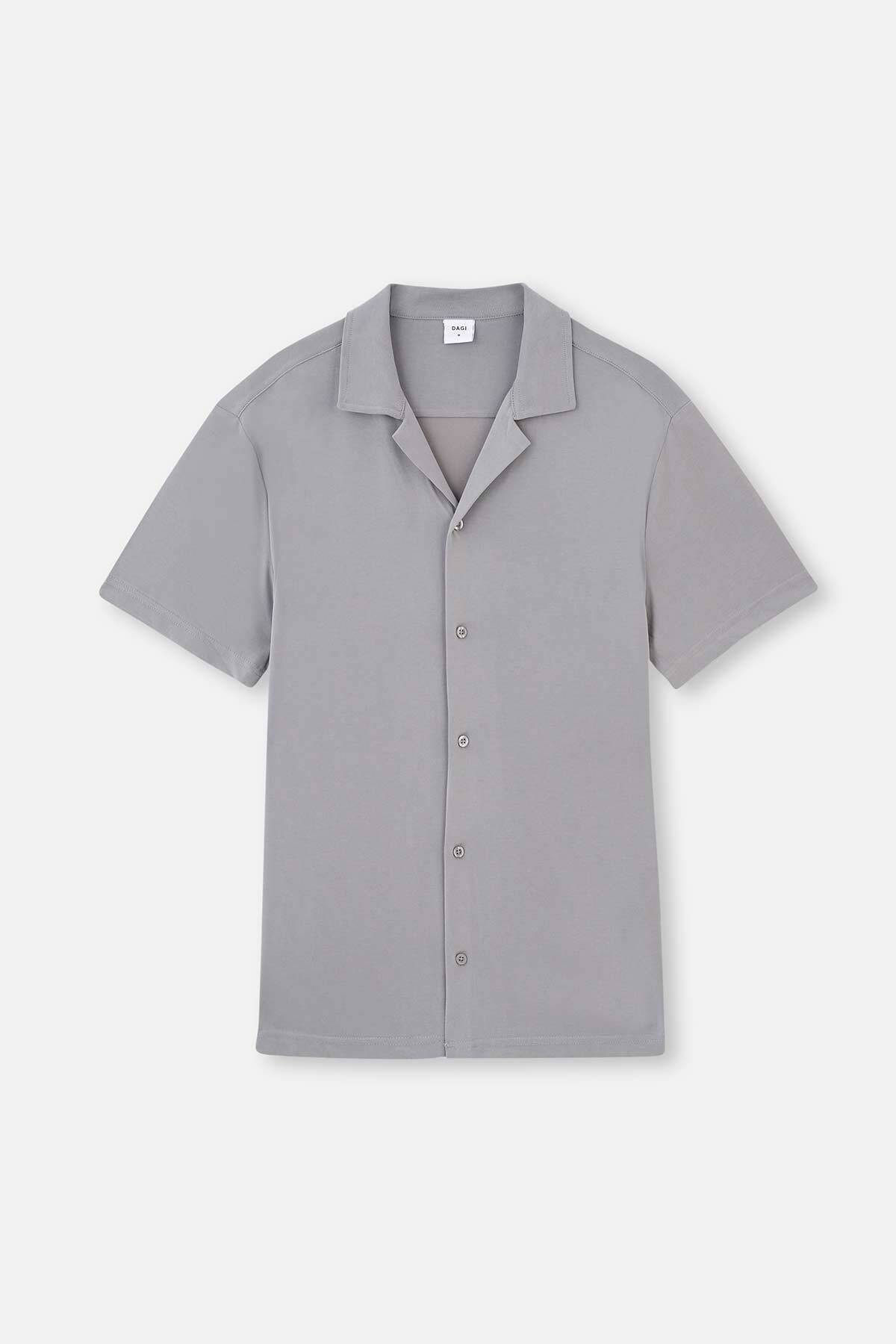 Dagi Gray Cupra Short Sleeve Modal Shirt