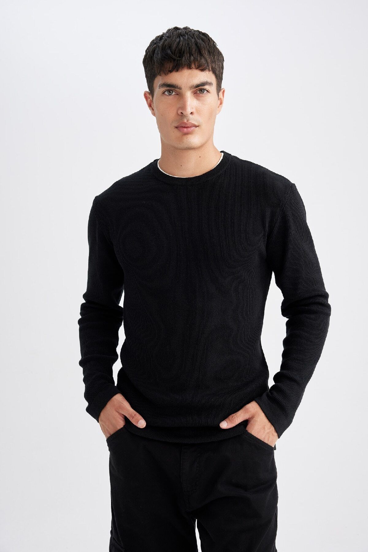 DEFACTO Relax Fit Crew Neck Knitwear Sweater