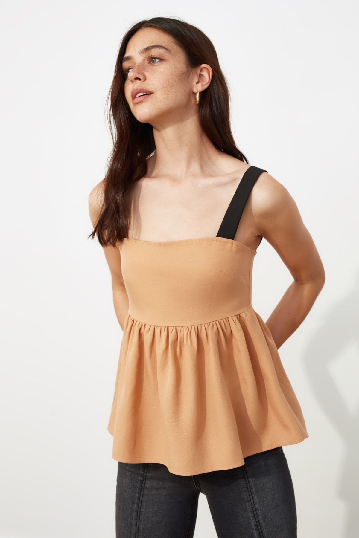 Trendyol Bej curea Bluza