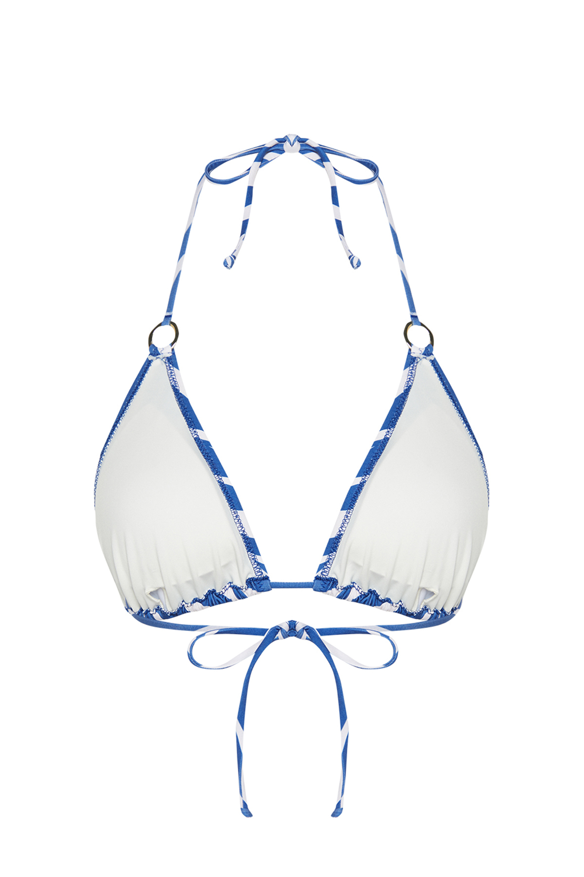 Trendyol Zebra Patterned Triangle Accessory Bikini Top