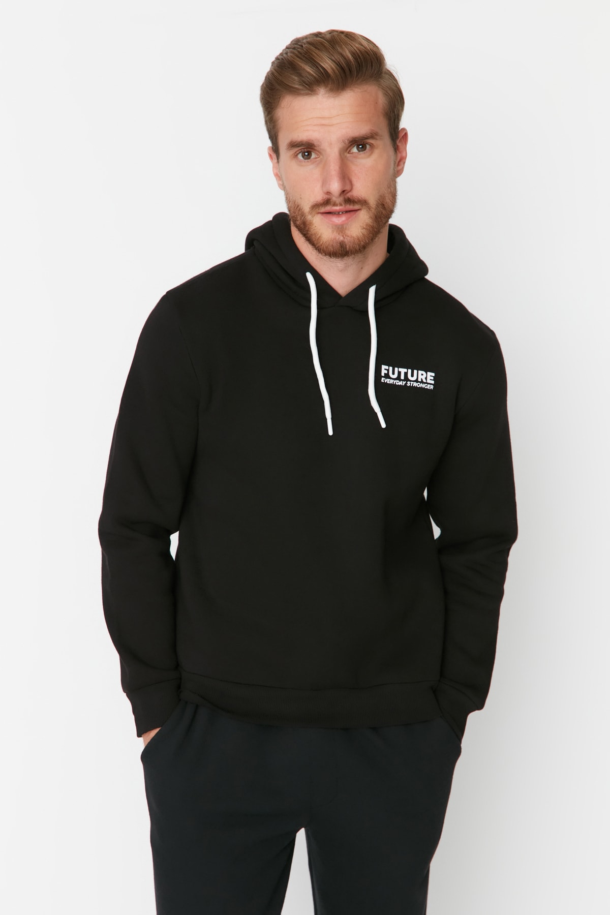 Trendyol Sweatshirt - Black - Regular fit