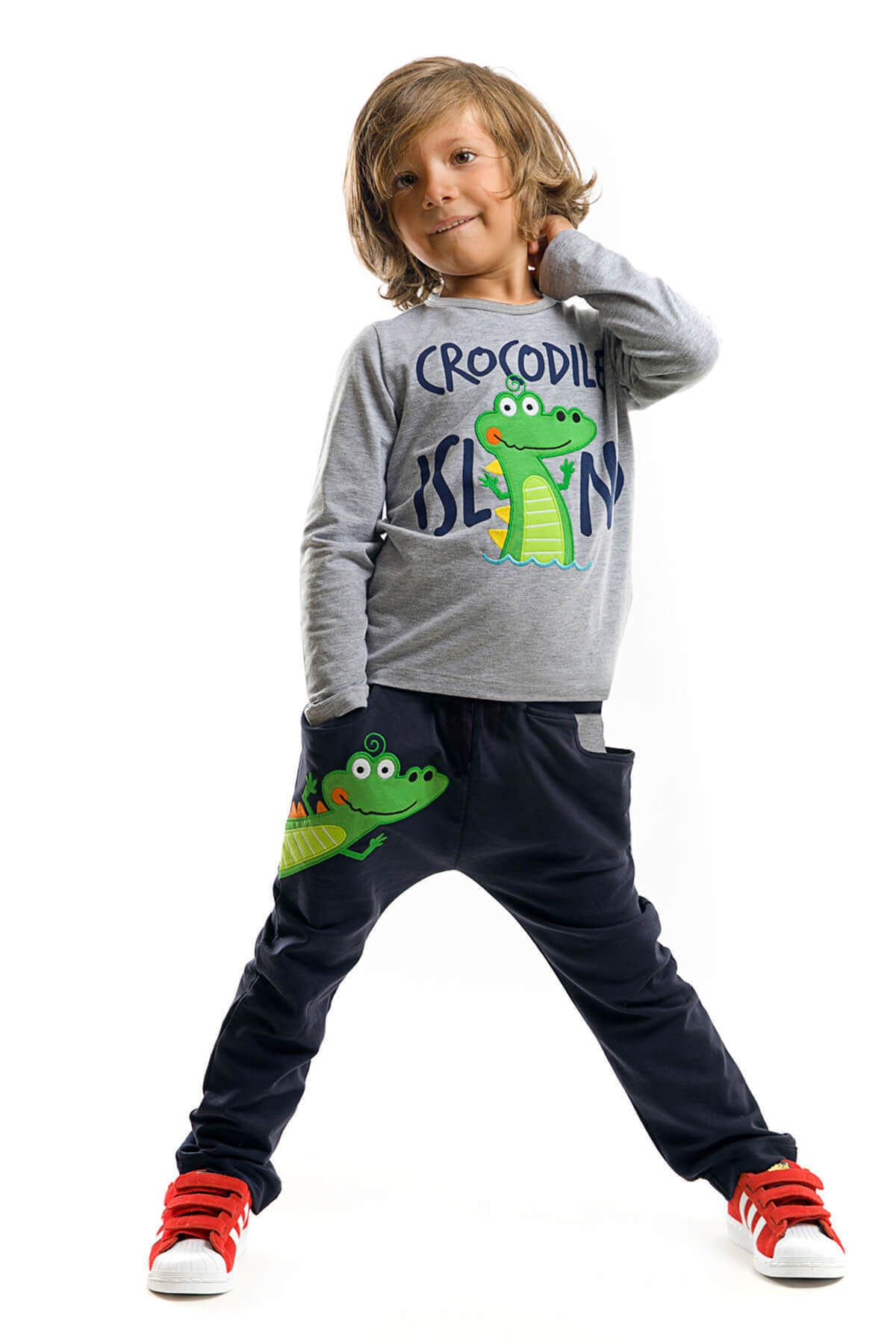 Denokids Crocodile Island Boy's T-shirt Trousers Set