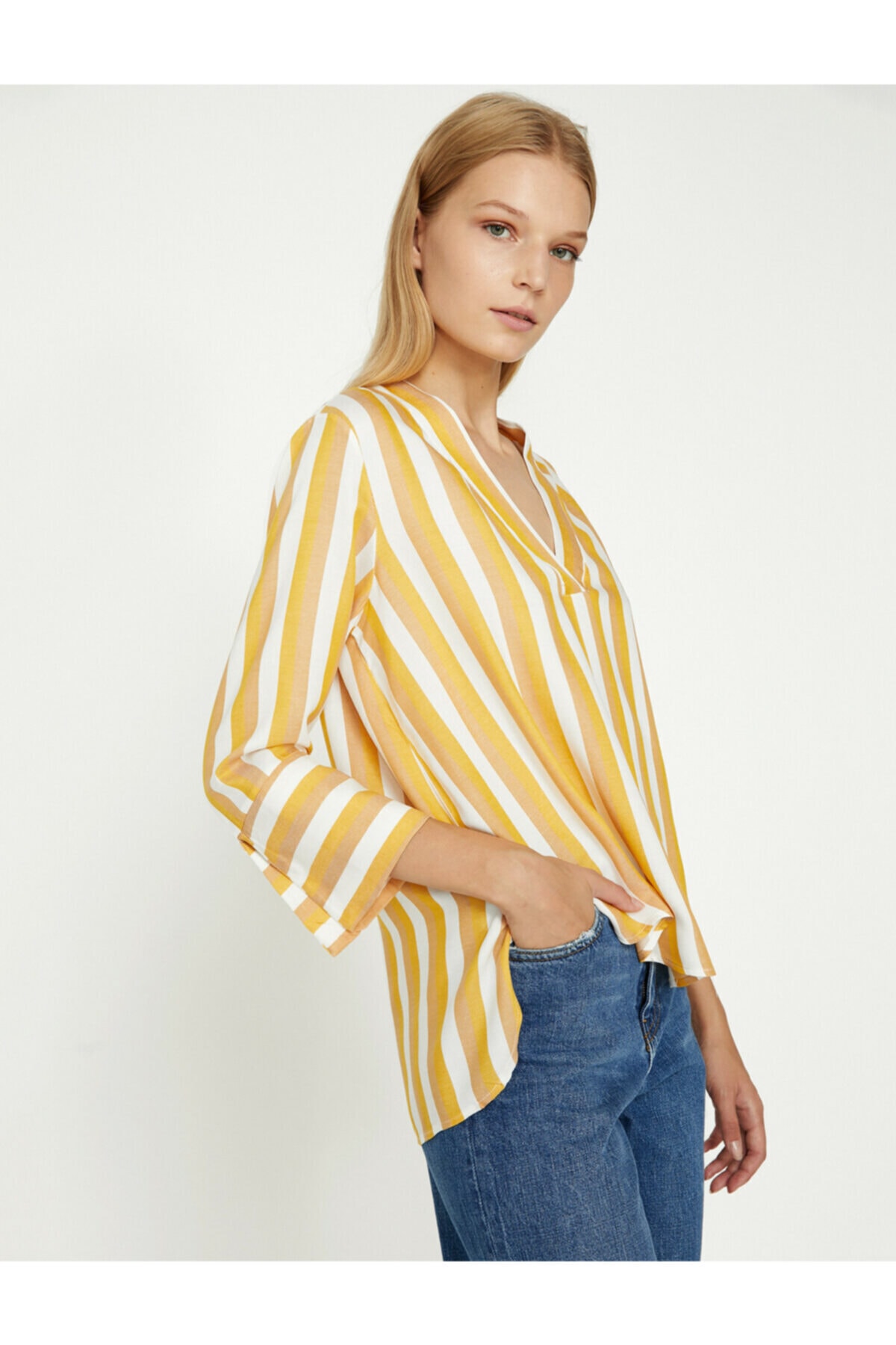 Koton Blouse - Gelb - Regular fit