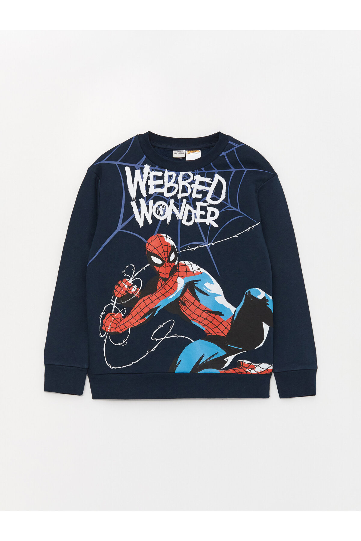 LC Waikiki Boys' Crew Neck Spiderman Printed Long Sleeve Sweatshirt