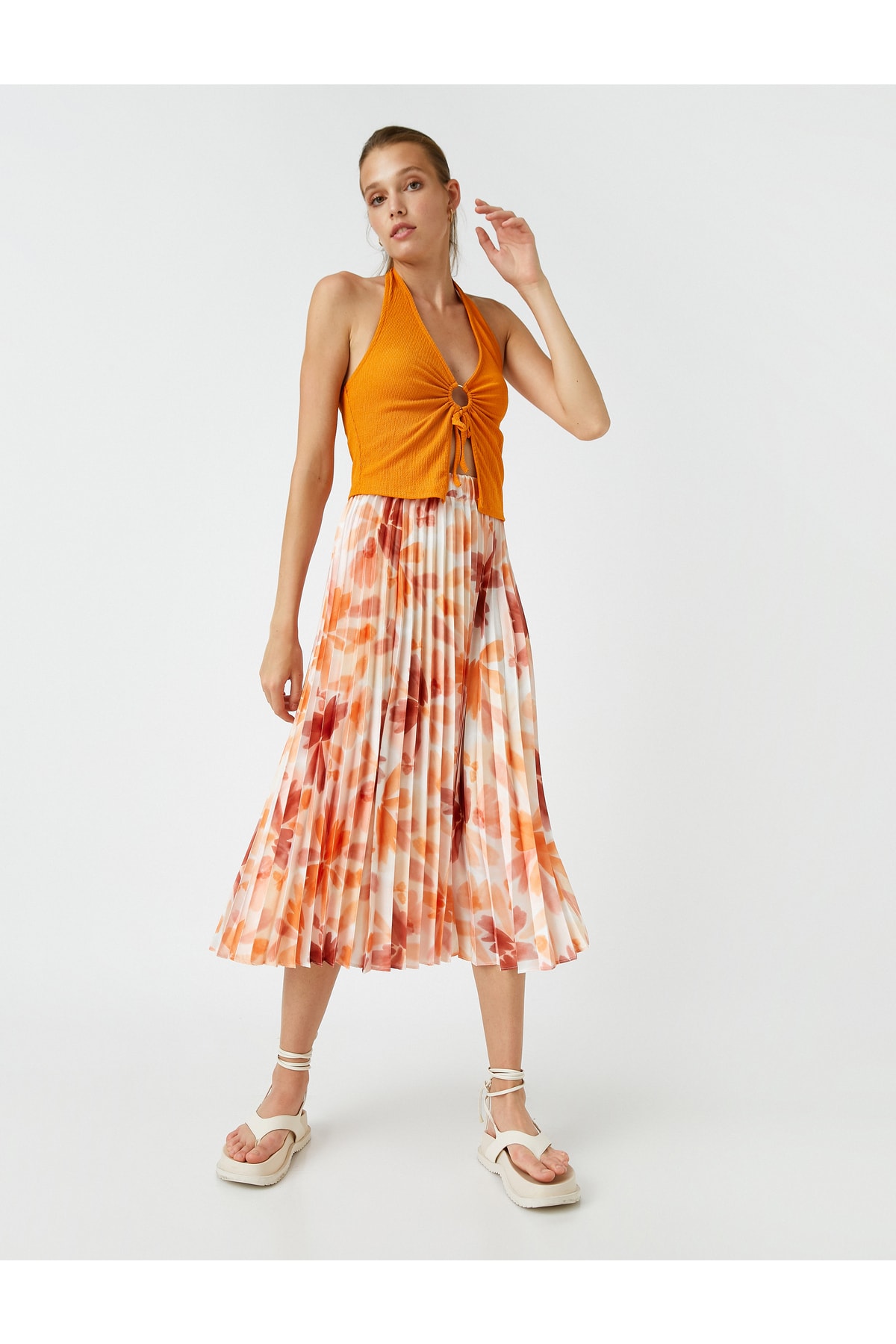 Koton Skirt - Orange - Midi