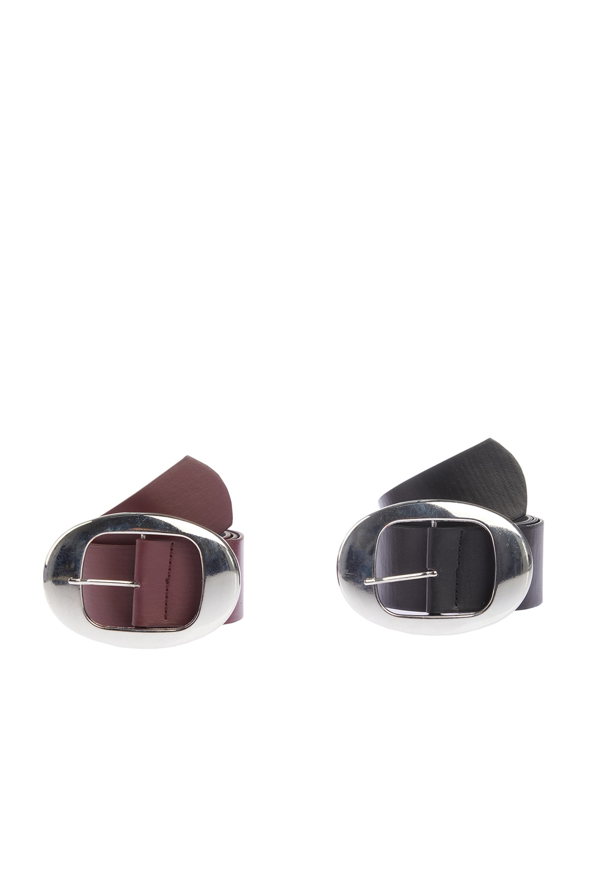 Trendyol Black-Burgundy 2-Pack Women's Belt
