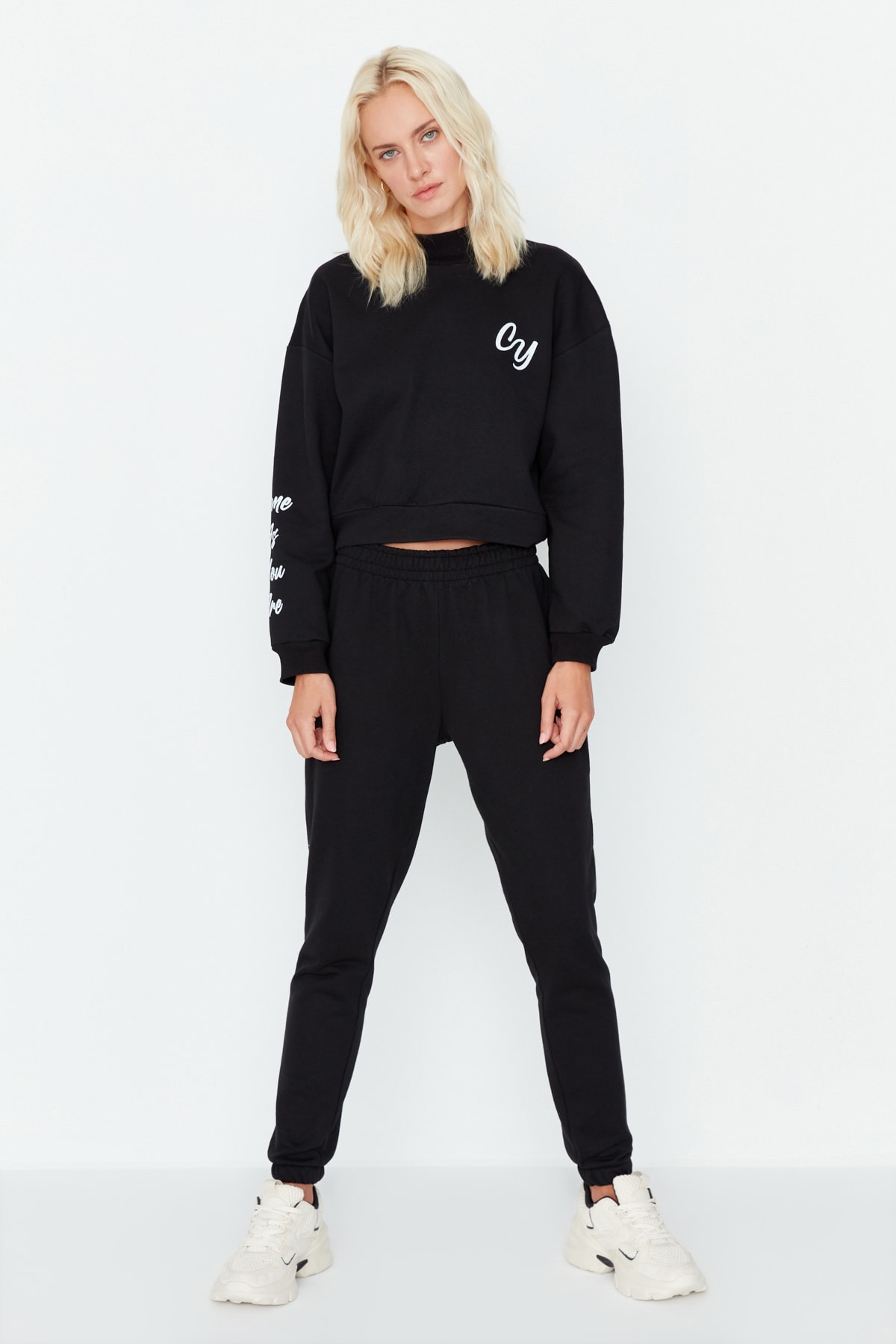 Trendyol Sweatsuit - Black - Regular fit