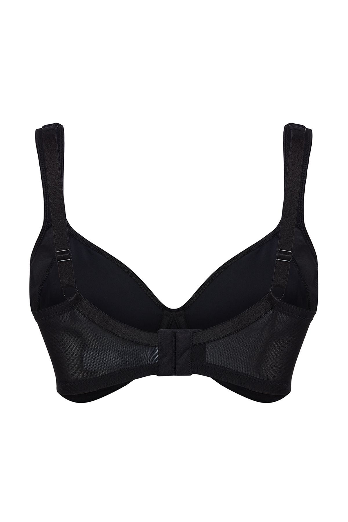 Trendyol Curve Black Women's Comfortable Ultra Comfortable Underwire Large Size Bra