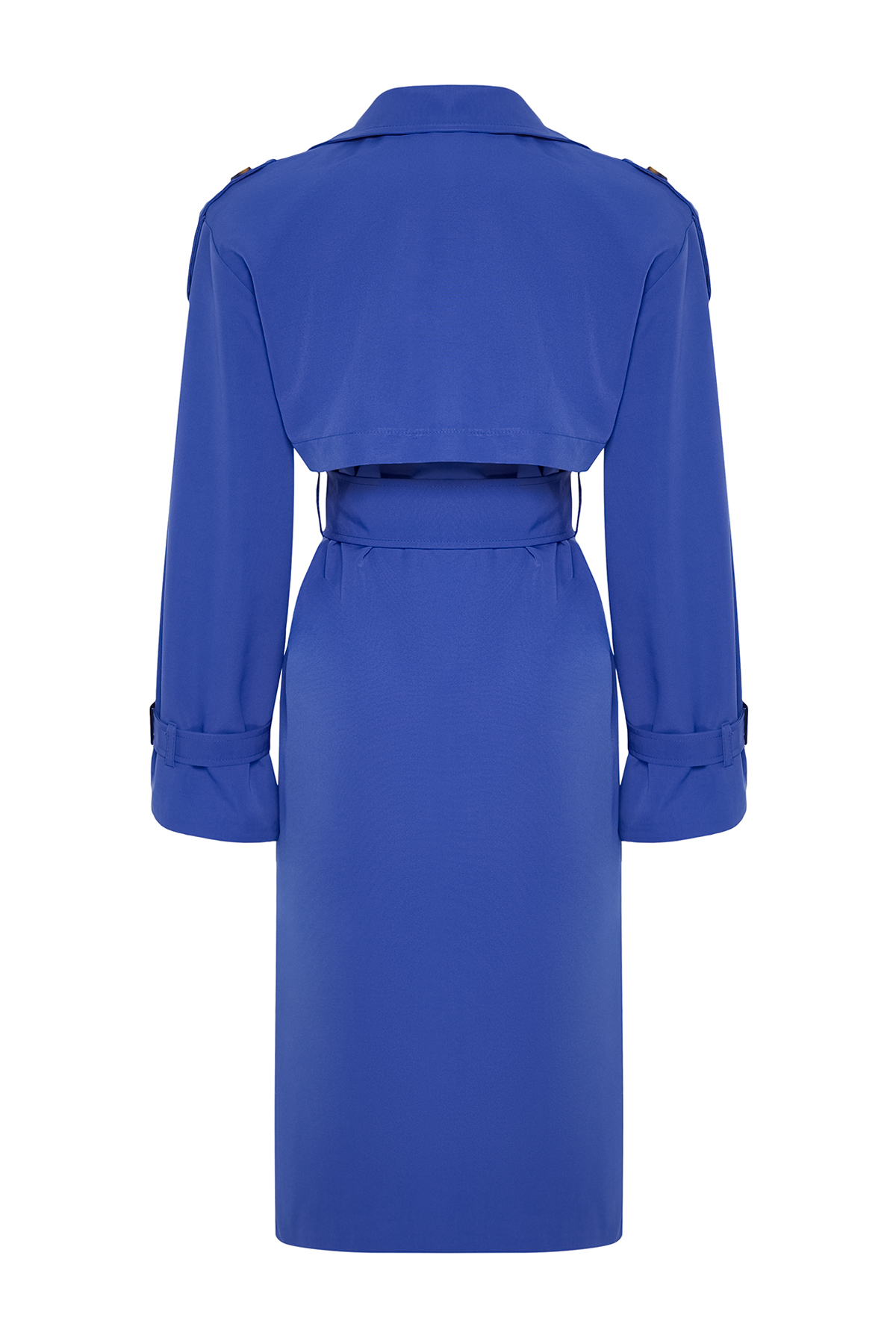 Trendyol Saks Oversize Belted Windbreaker Detailed Water Repellent Long Trench Coat