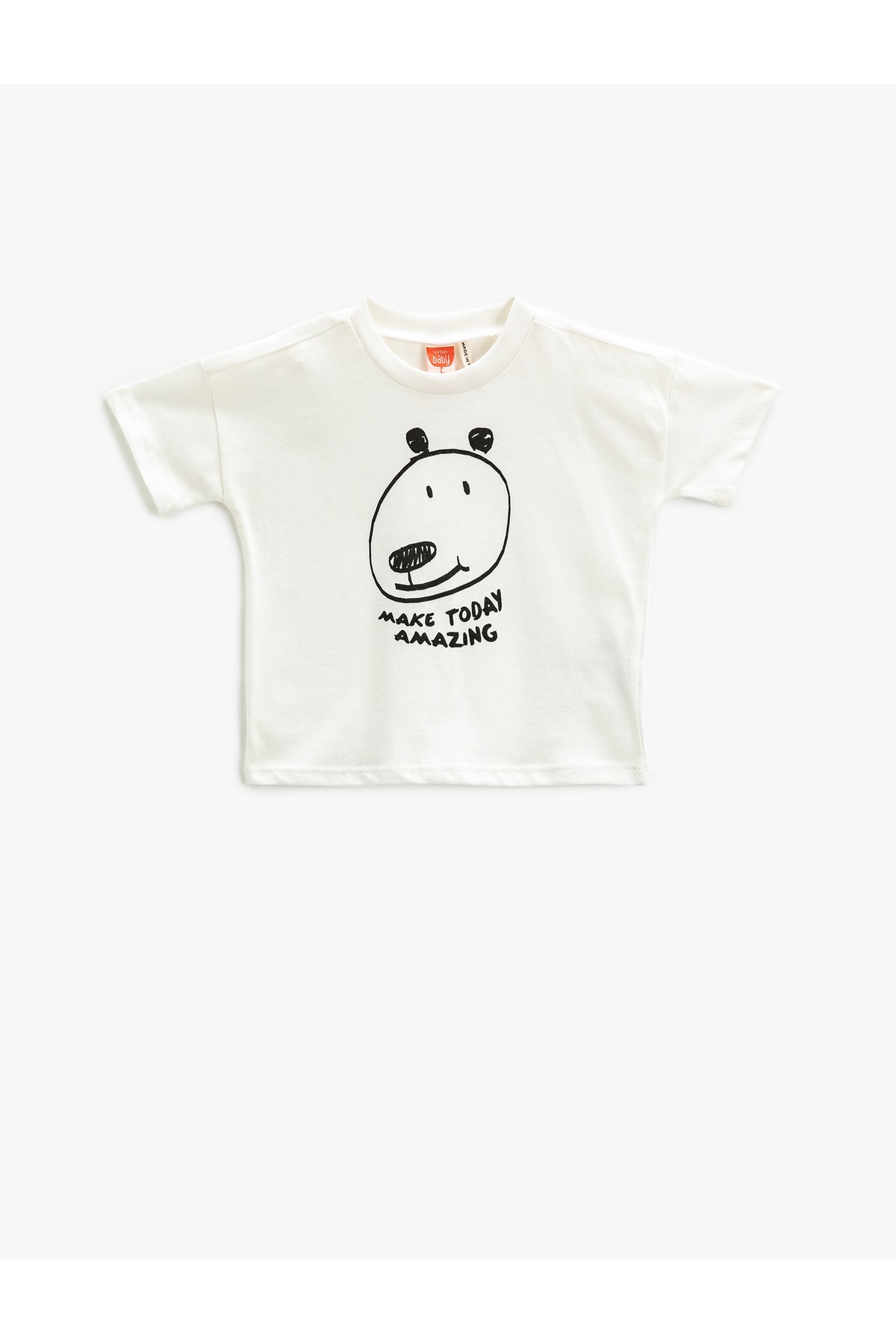 Levně Koton Short Sleeve T-Shirt Crew Neck Dog Printed