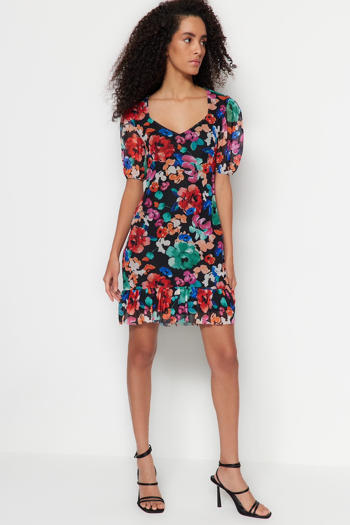 Trendyol Dress - Multicolor - Ruffle both