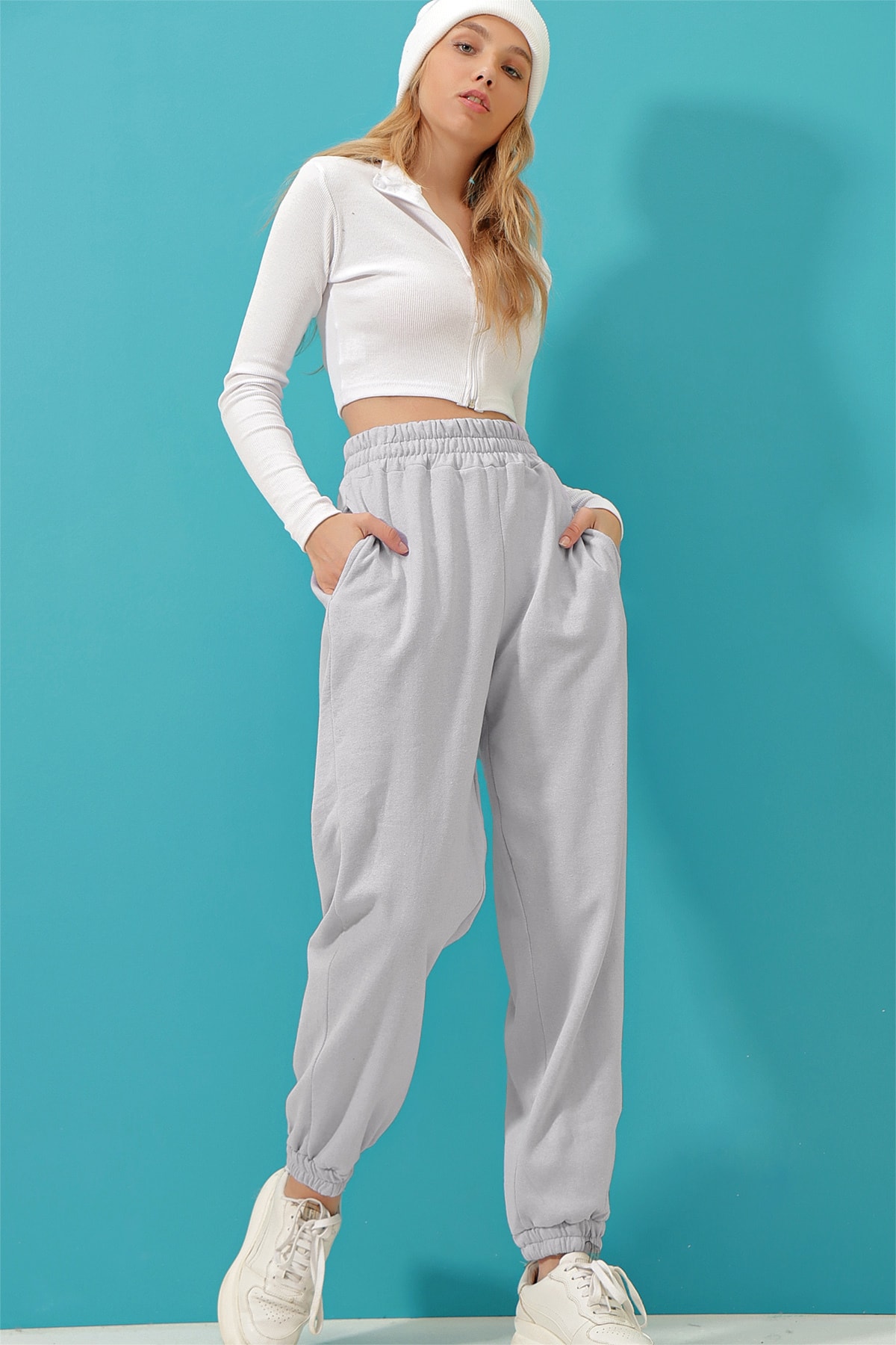 Дамски спортен панталон Trend Alaçatı Stili Basic