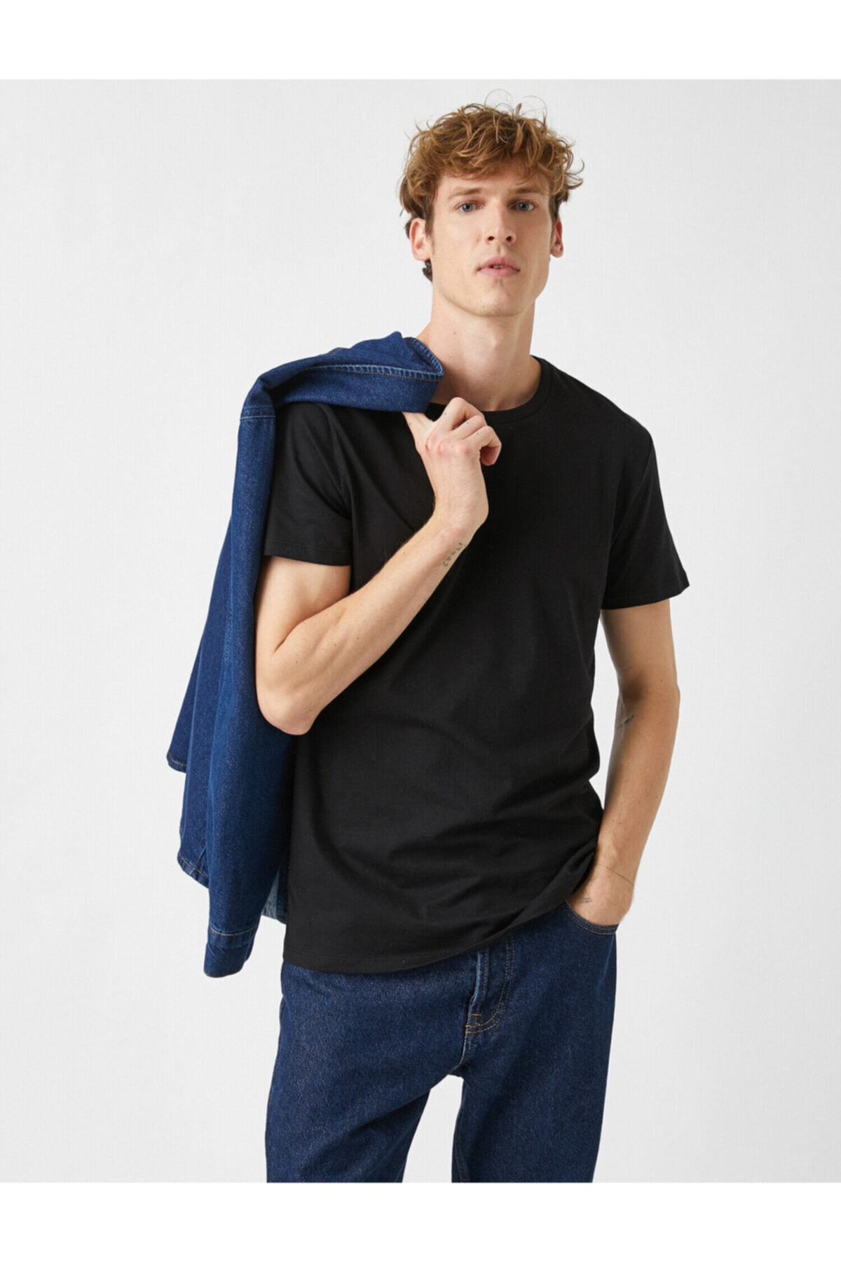 Levně Koton 3-Pack Slim Fit Basic T-Shirt