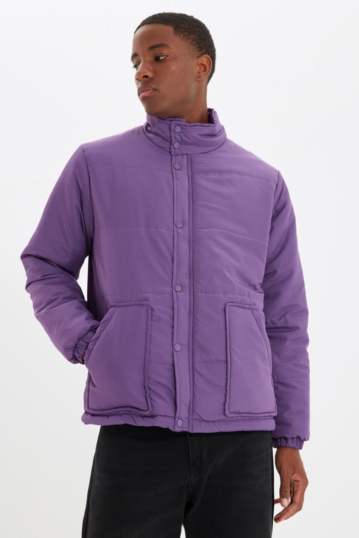 Trendyol Winter Jacket - Purple - Basic