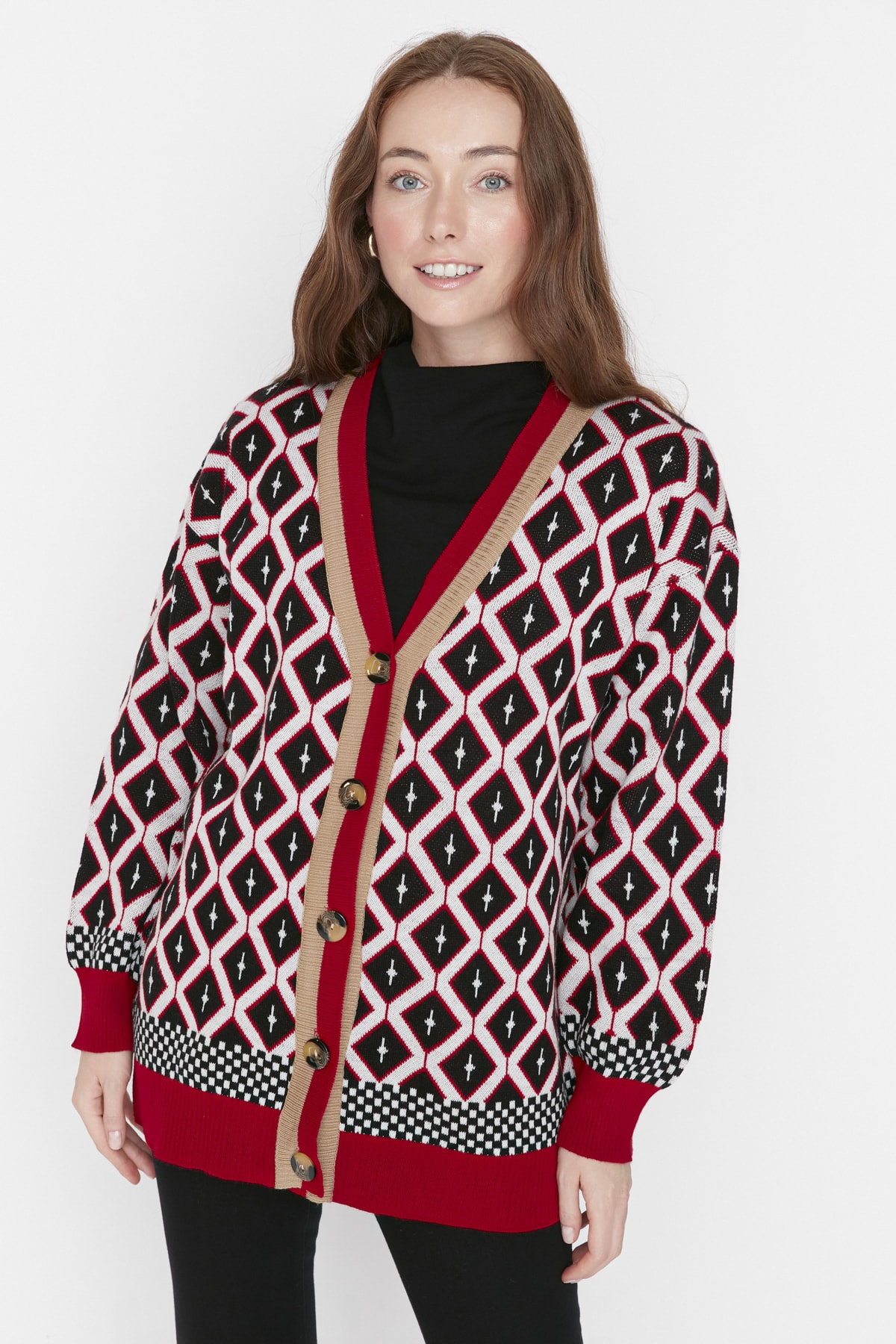 Trendyol Cardigan - Red - Regular fit