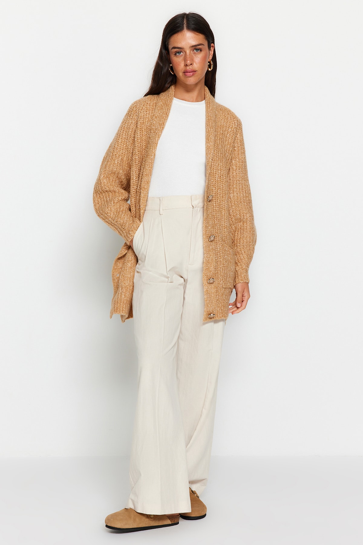 Trendyol Cardigan - Brown - Regular fit