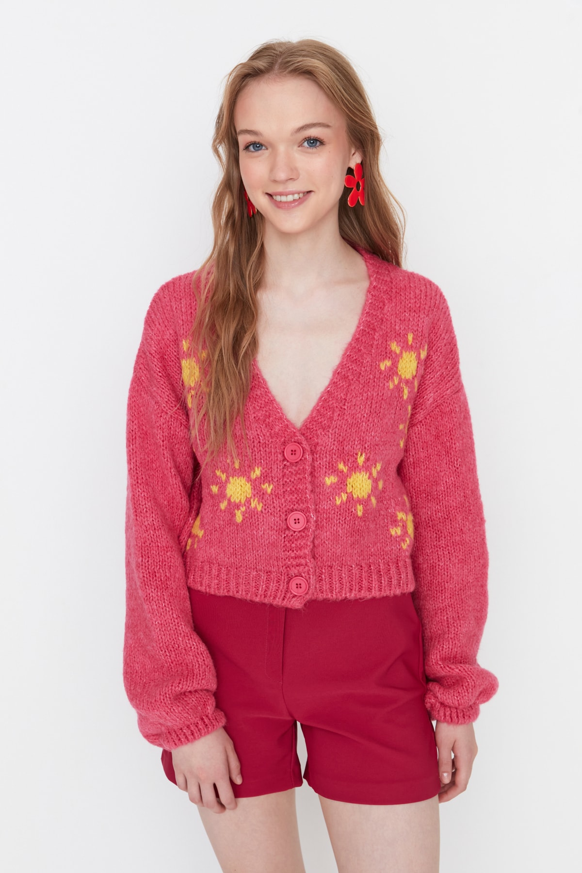 Trendyol Cardigan - Rosa - Regular fit